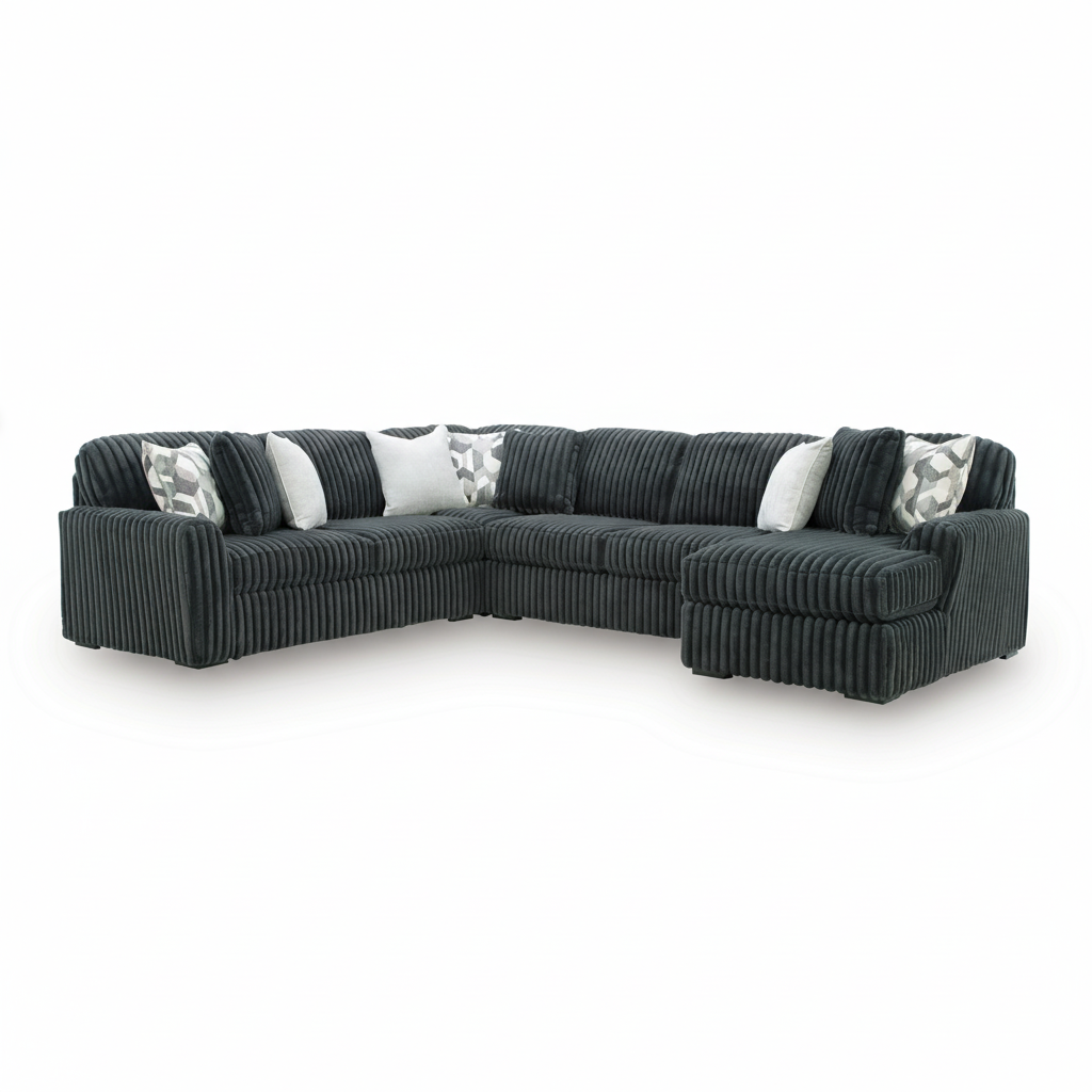 Midnight-Madness 4-Piece Sectional with Chaise