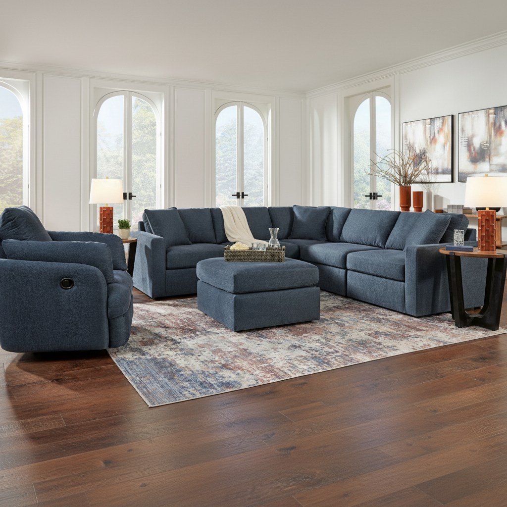 Modmax 8-Piece Sectional with Storage Chaise and Audio Consoles