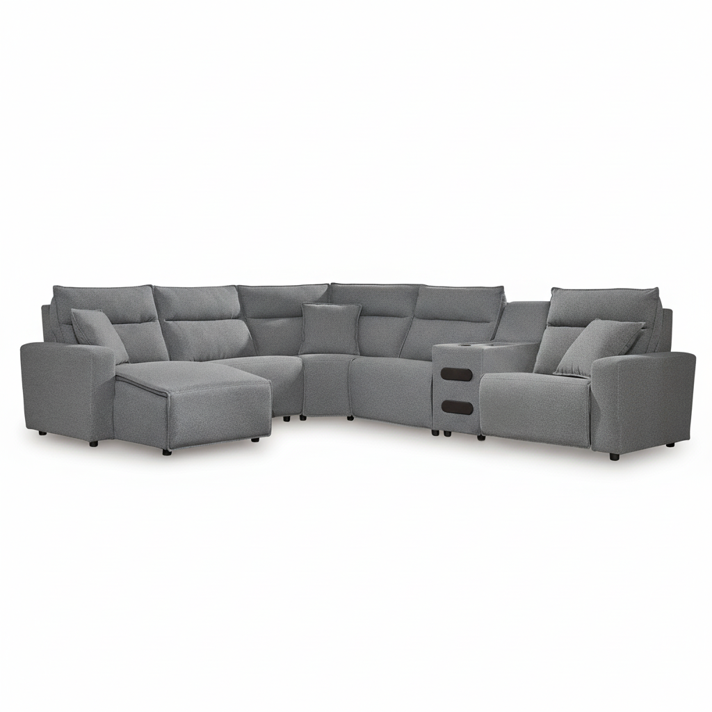 Modmax II 6-Piece Reclining Sectional with Chaise and Audio Console