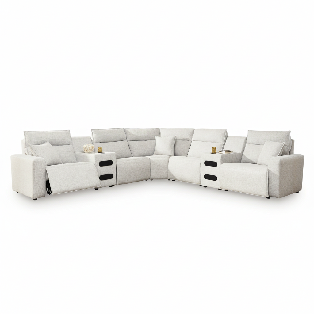 Modmax II 7-Piece Power Reclining Sectional with Audio Consoles