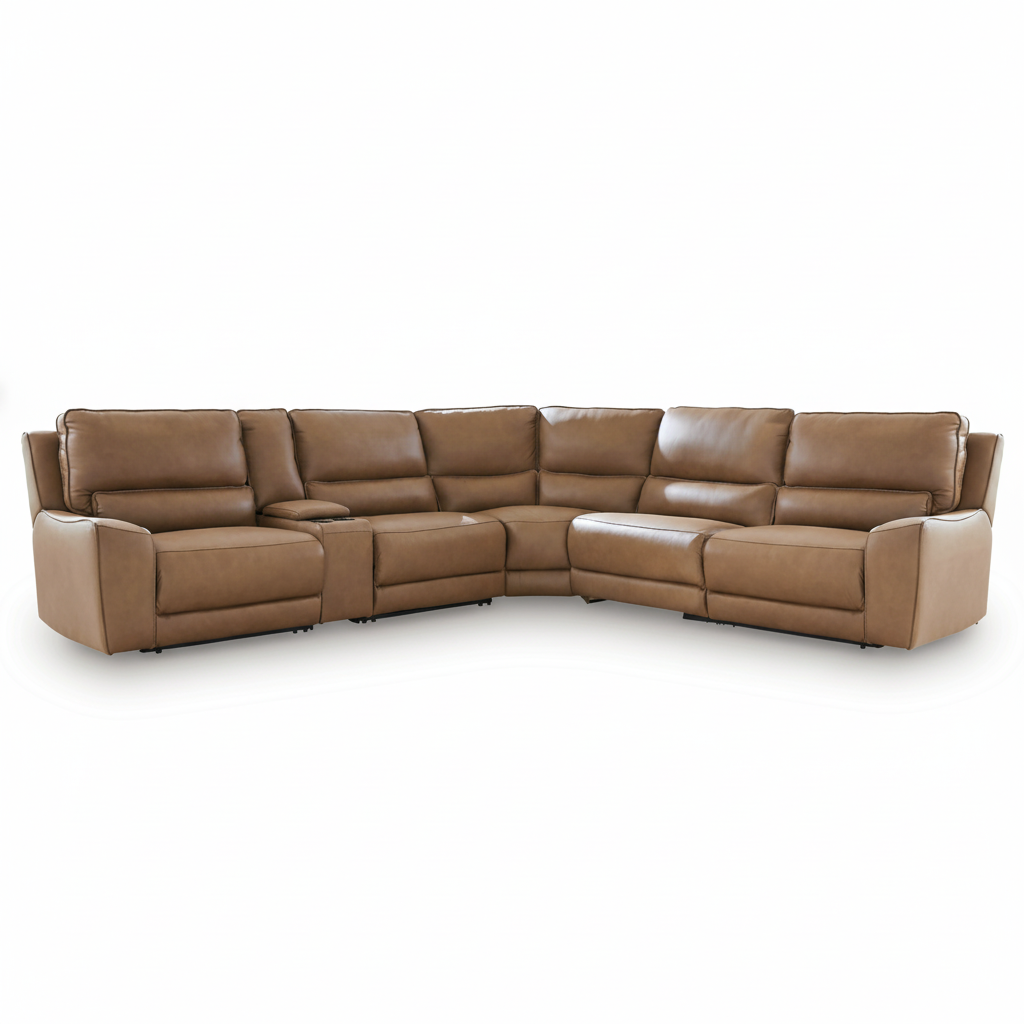 Silverbrooke 6-Piece Reclining Sectional with Storage Console