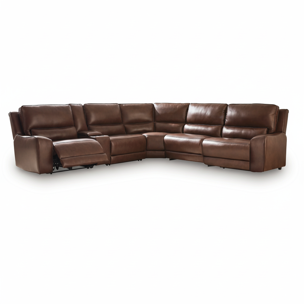 Silverbrooke 6-Piece Reclining Sectional with Storage Console