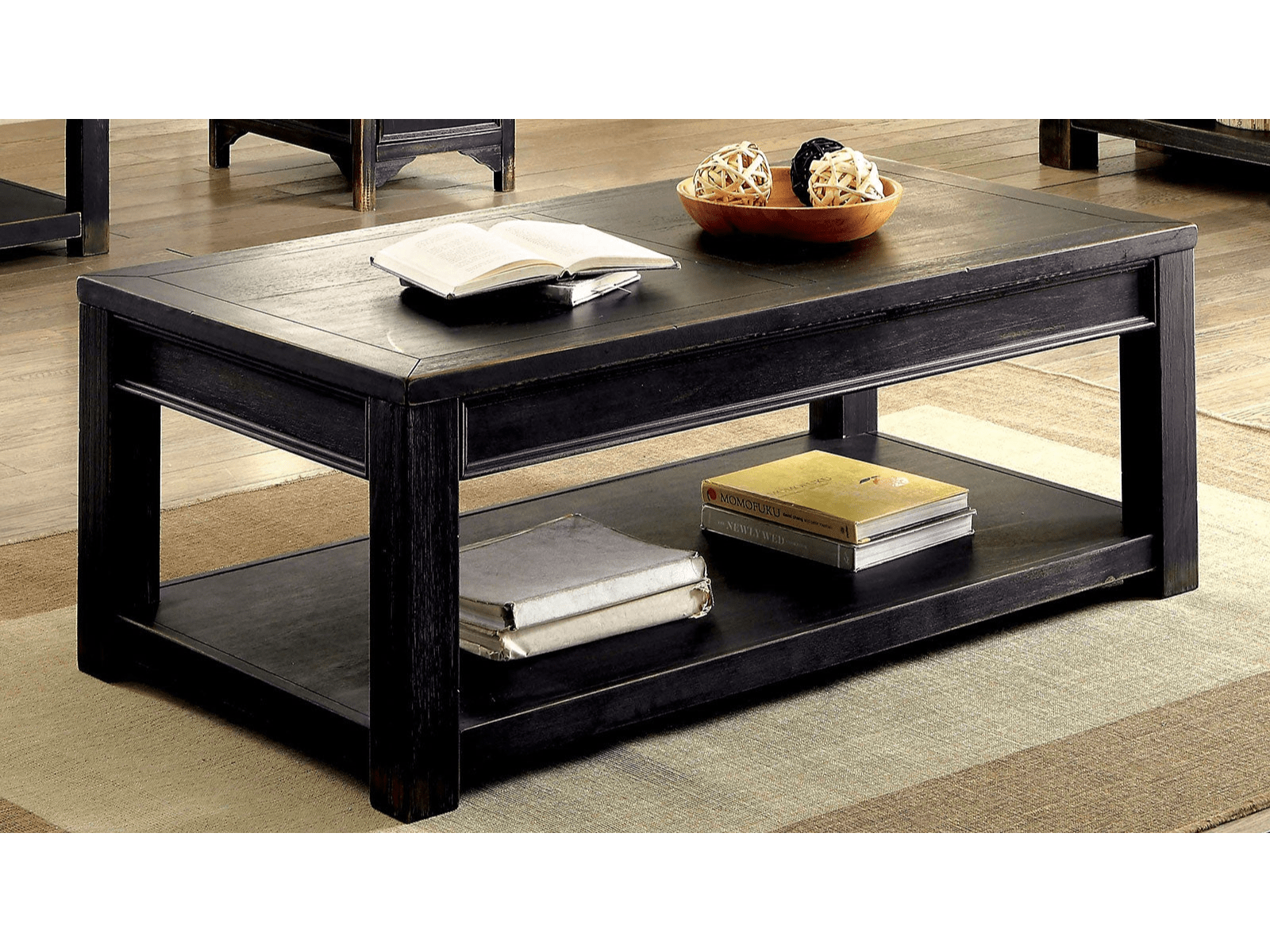 irene Antique Black Coffee Table