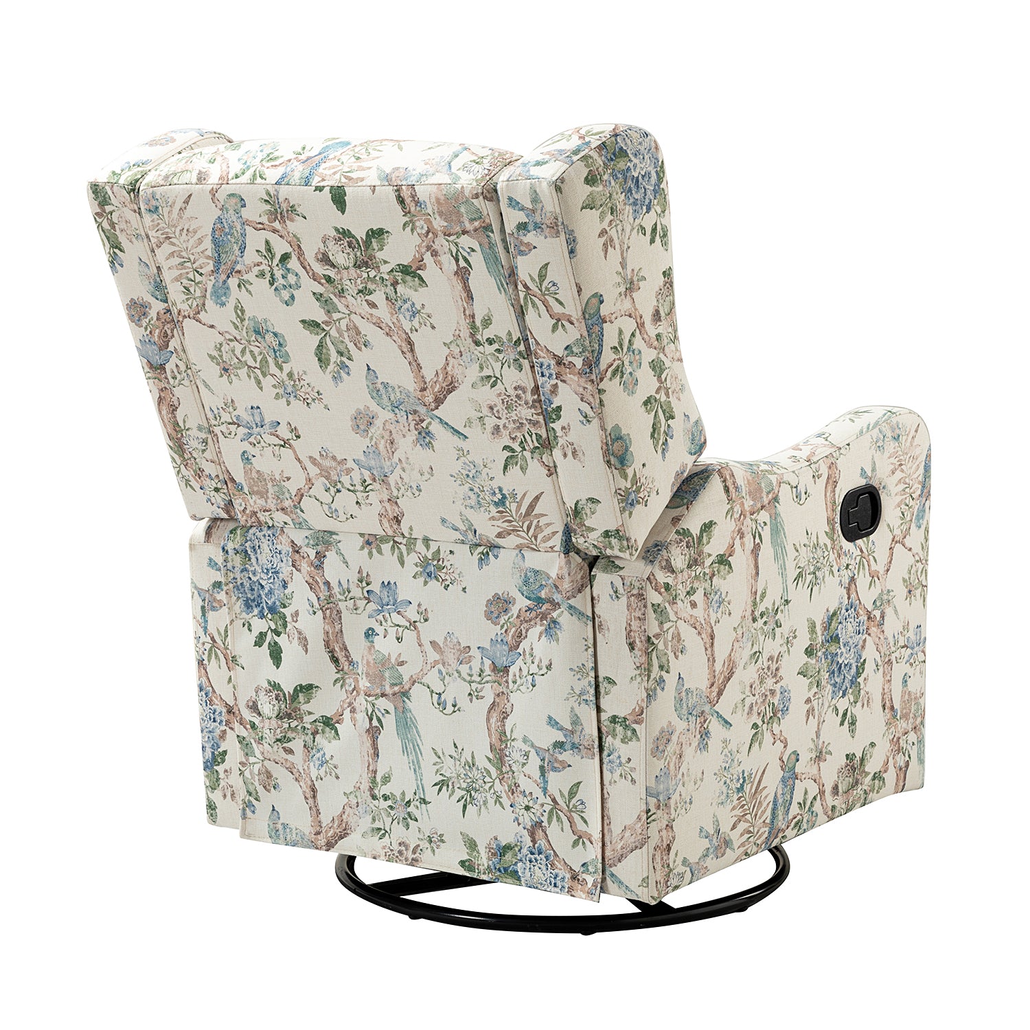 George Manual Swivel Glider Recliner in Floral