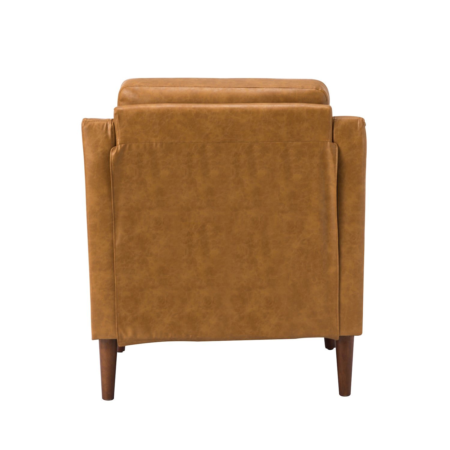 Bonita Vegan Leather Armchair in Camel