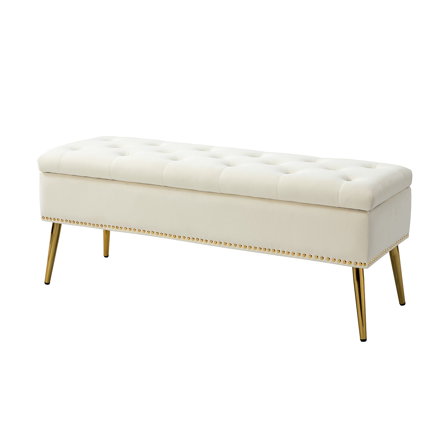 Achilles Storage Bench in Ivory