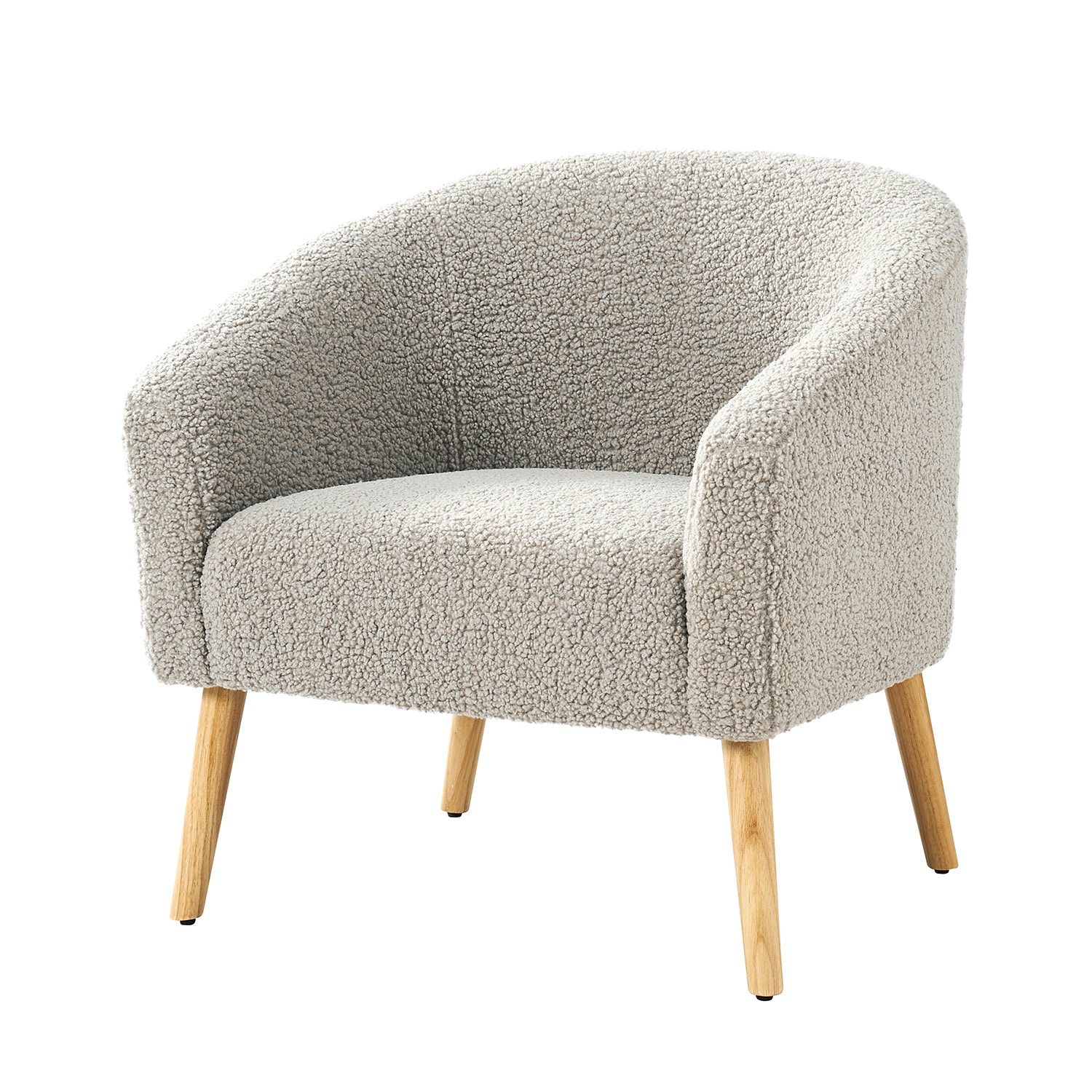 Nell Boucle Armchair in Grey