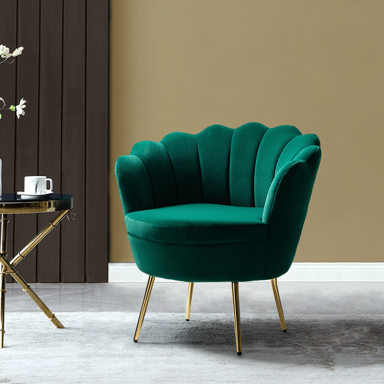 Donata Barrel Chair in Green