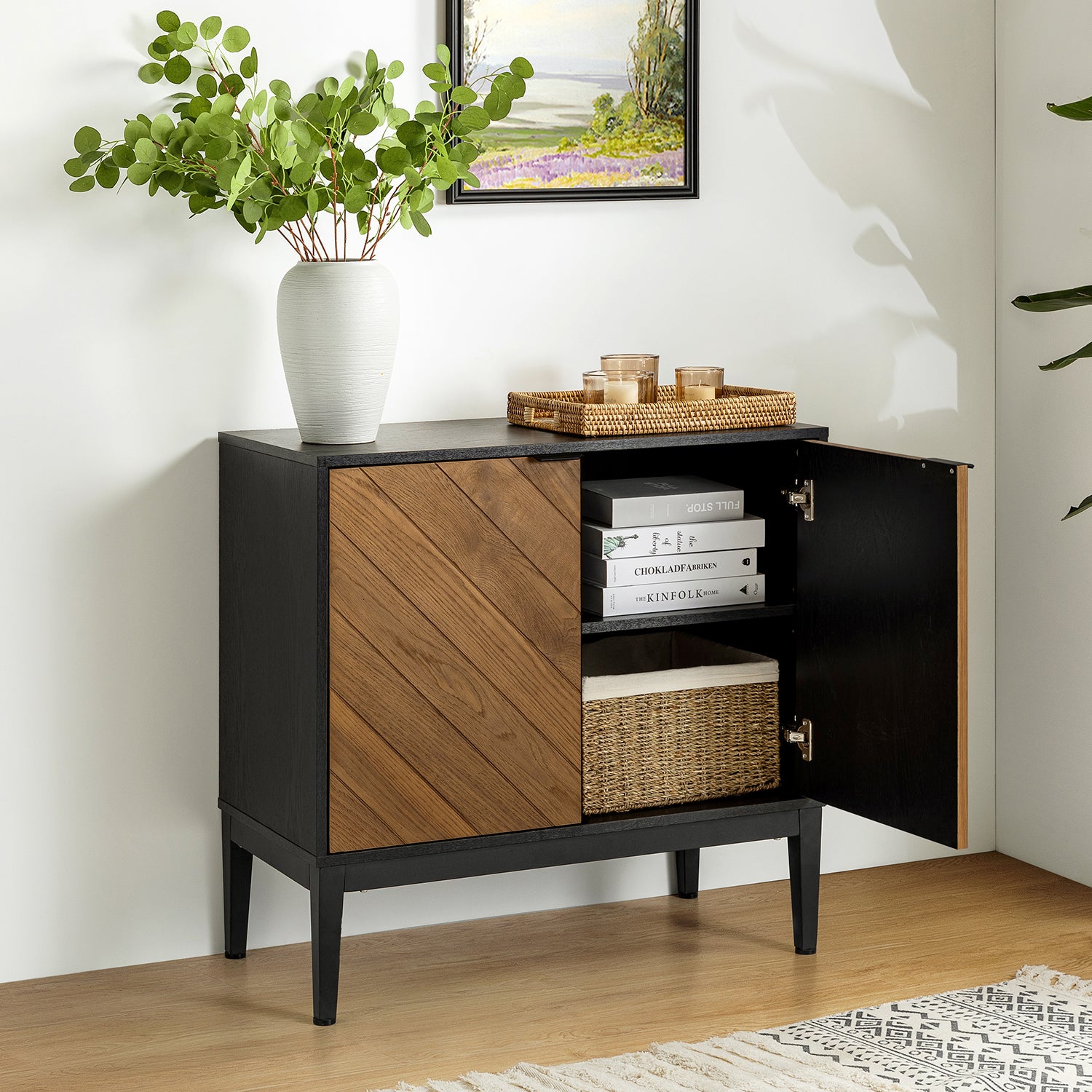 Paschall Accent Cabinet in Black