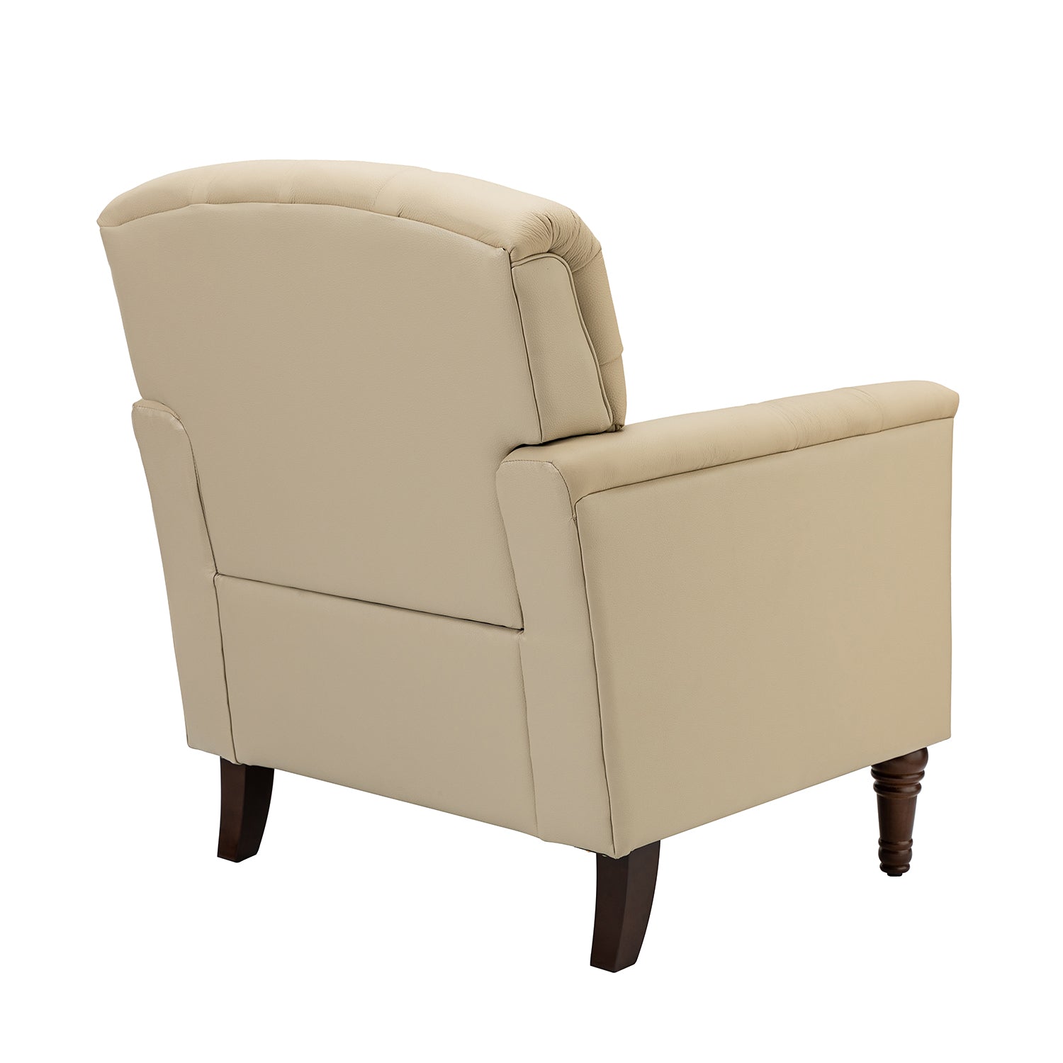 Elijah Genuine  Leather Armchair in Beige