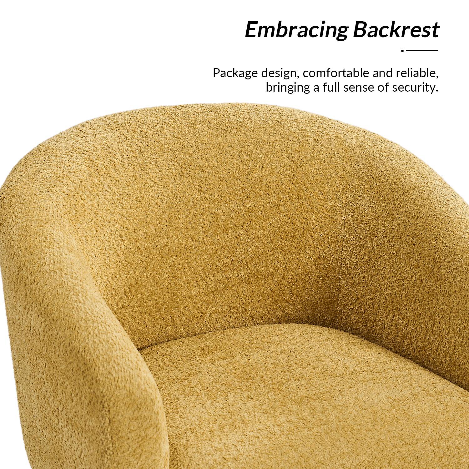 George Modern Boucle Armchair in Yellow