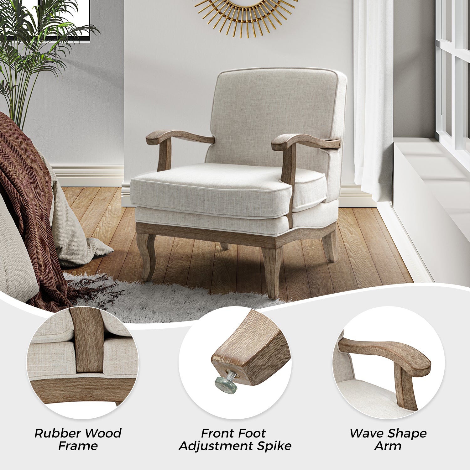 Quentin Armchair in Pewter