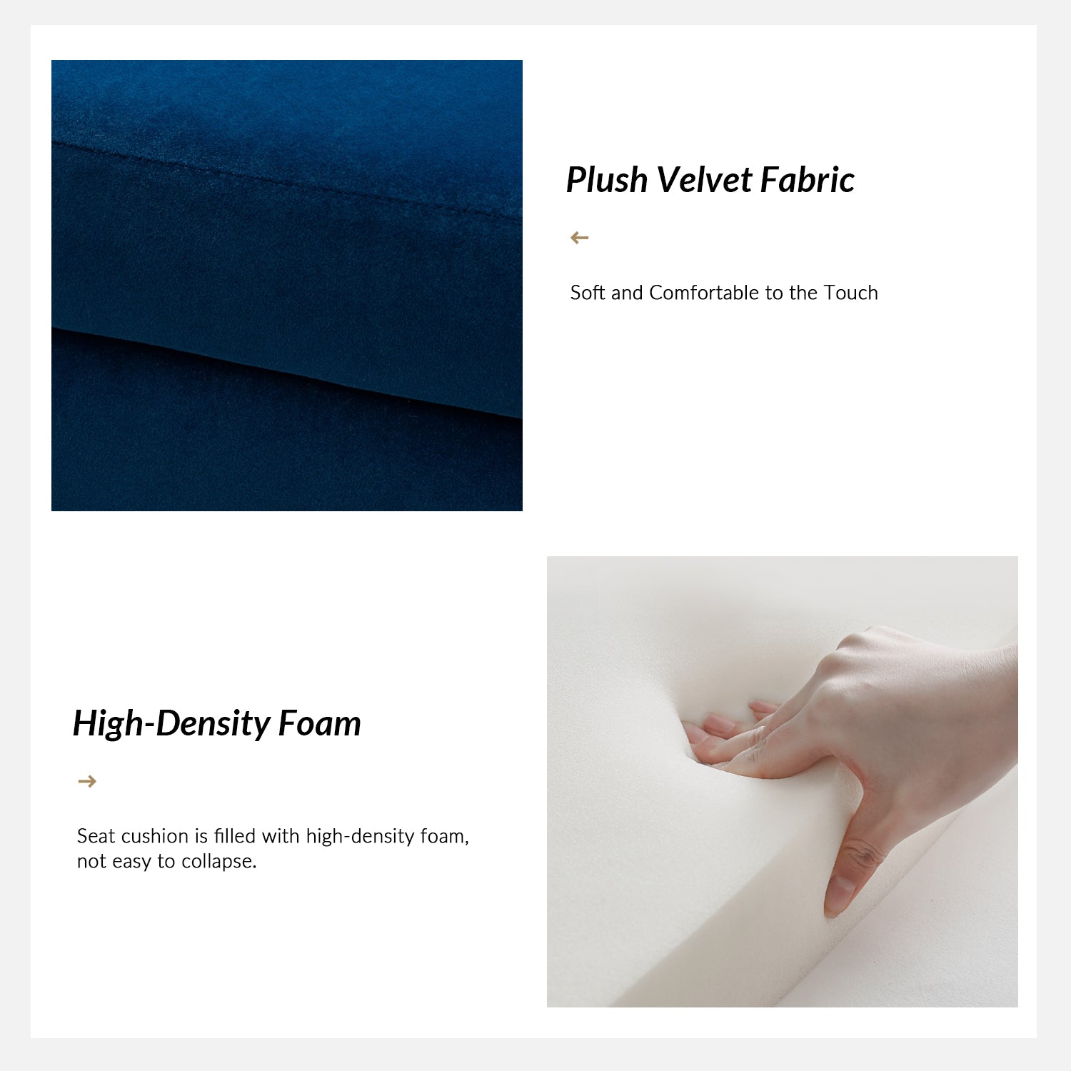 Christoph Upholstered Flip Top Storage Bench in Navy