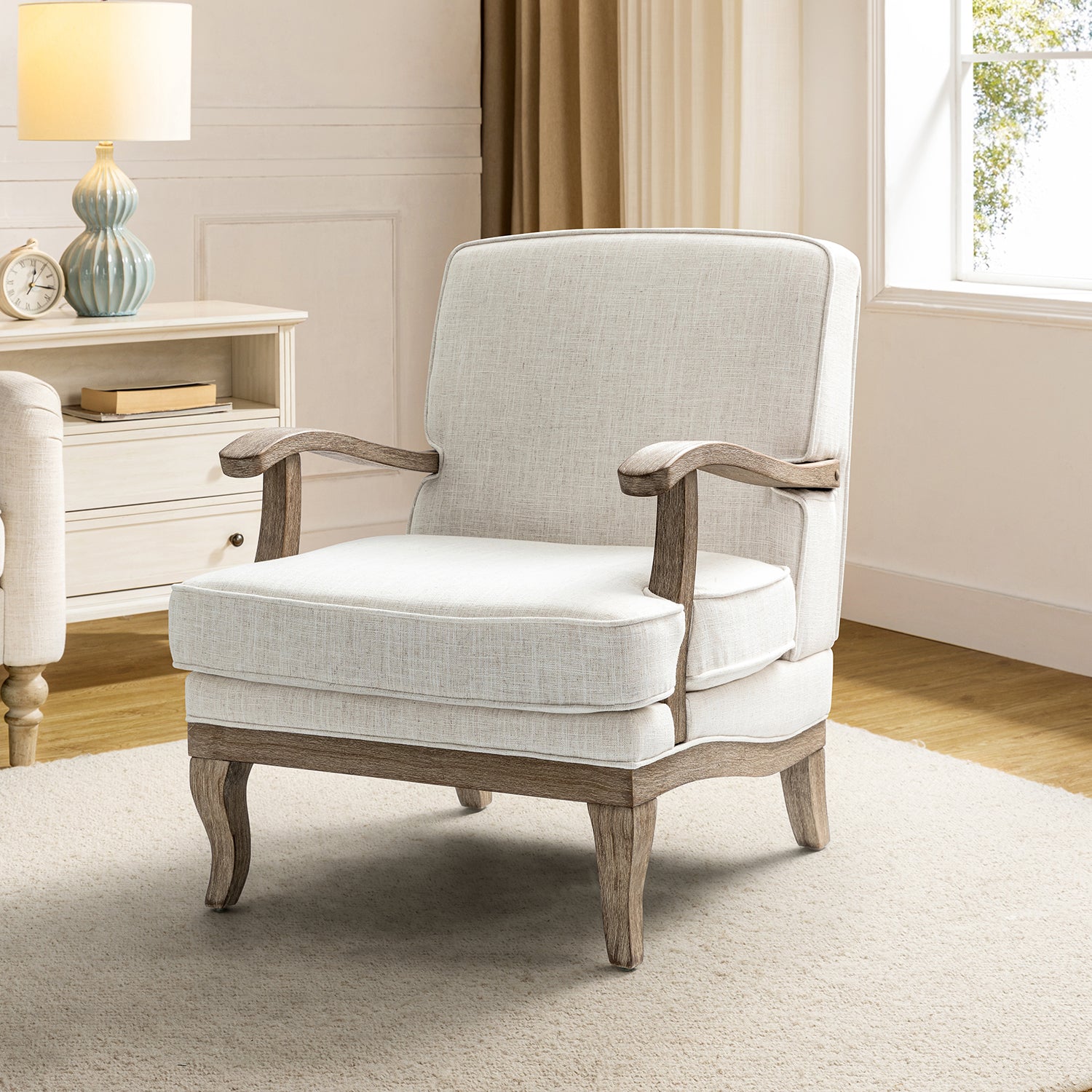Quentin Armchair in Ivory