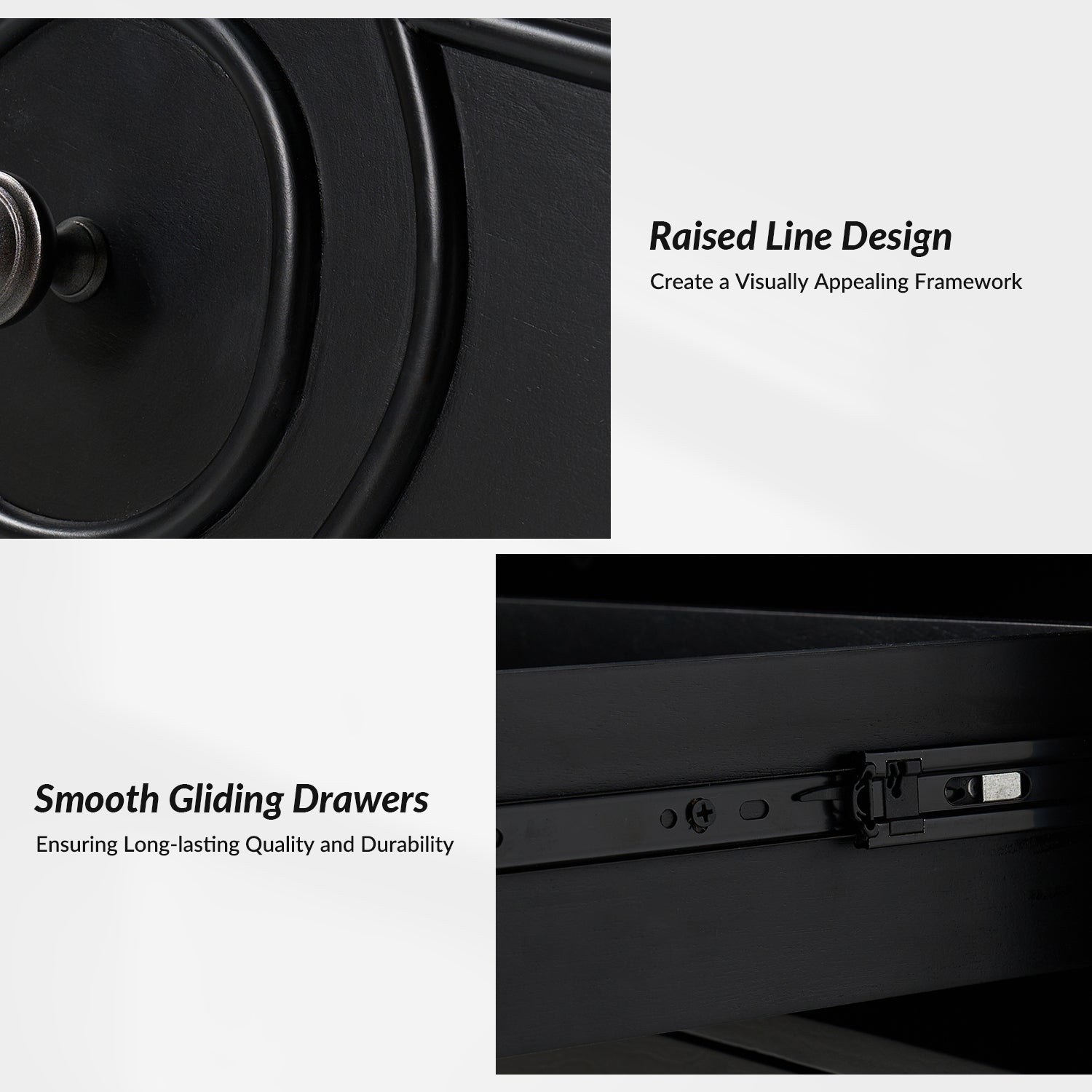 Patience Nightstand in Black