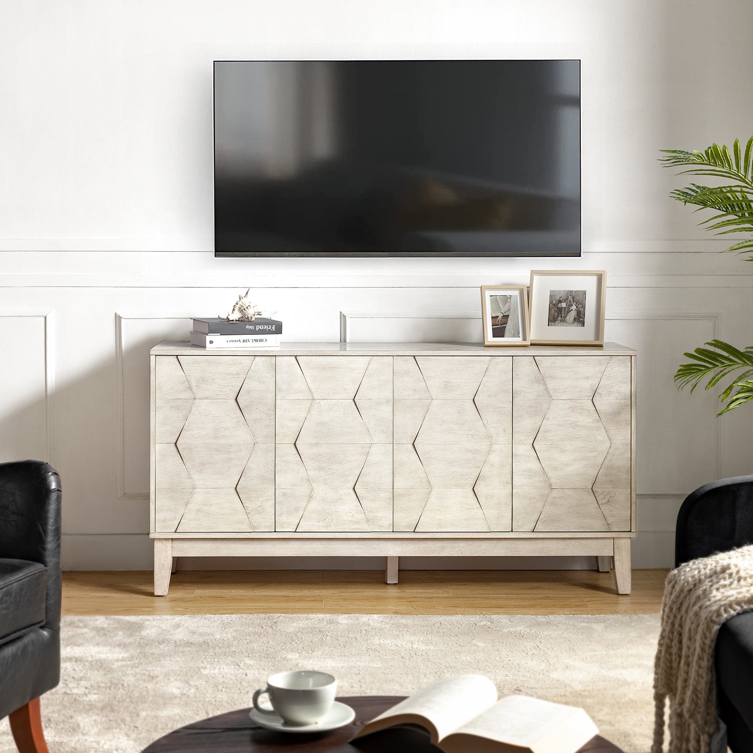 Bulanini Wide Sideboard in White