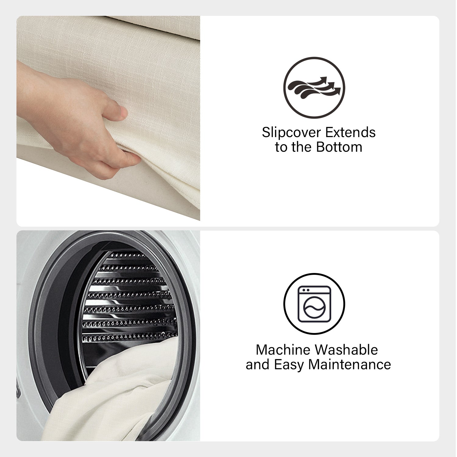 Patrice Slipcovered Sofa in White