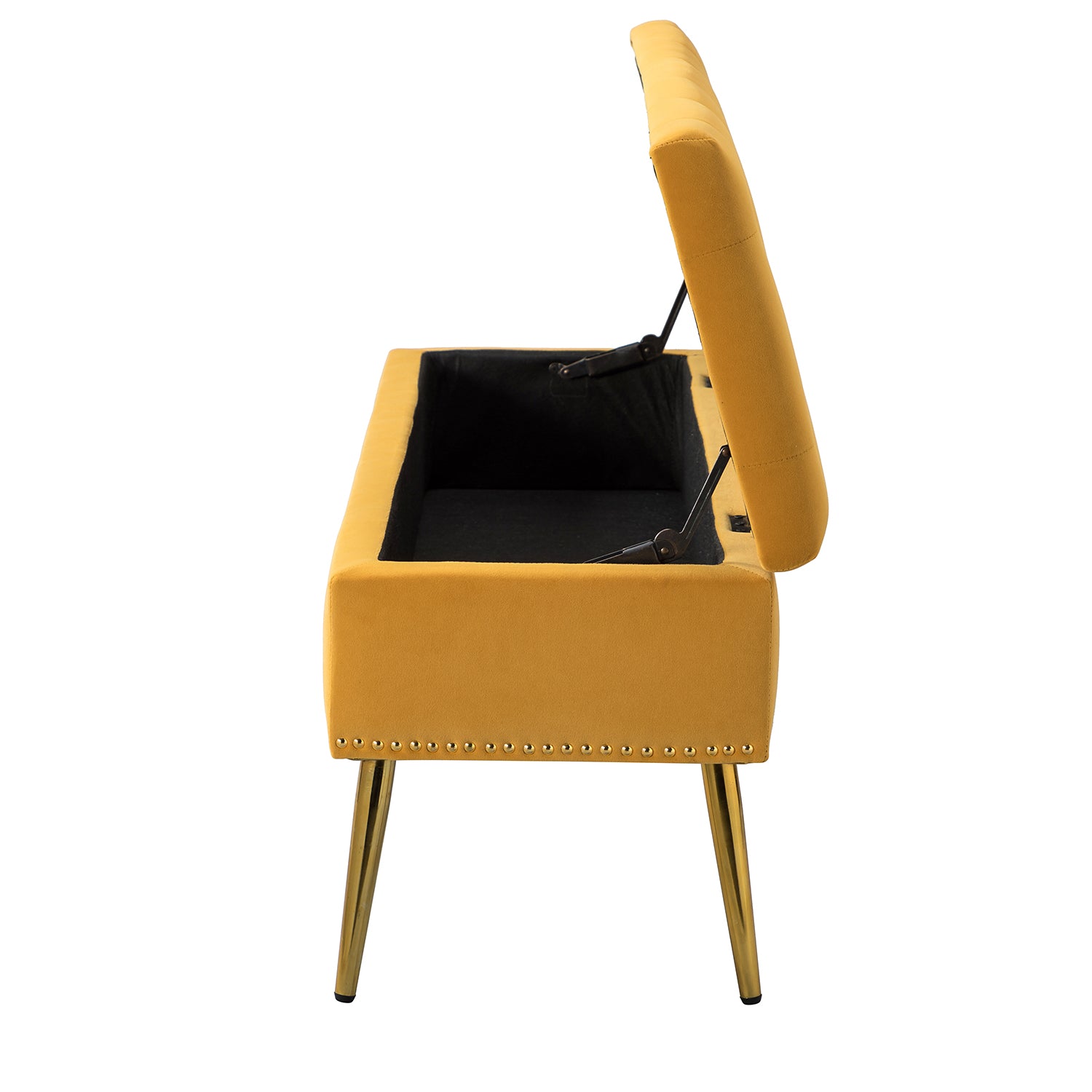 Achilles Storage Bench in Mustard