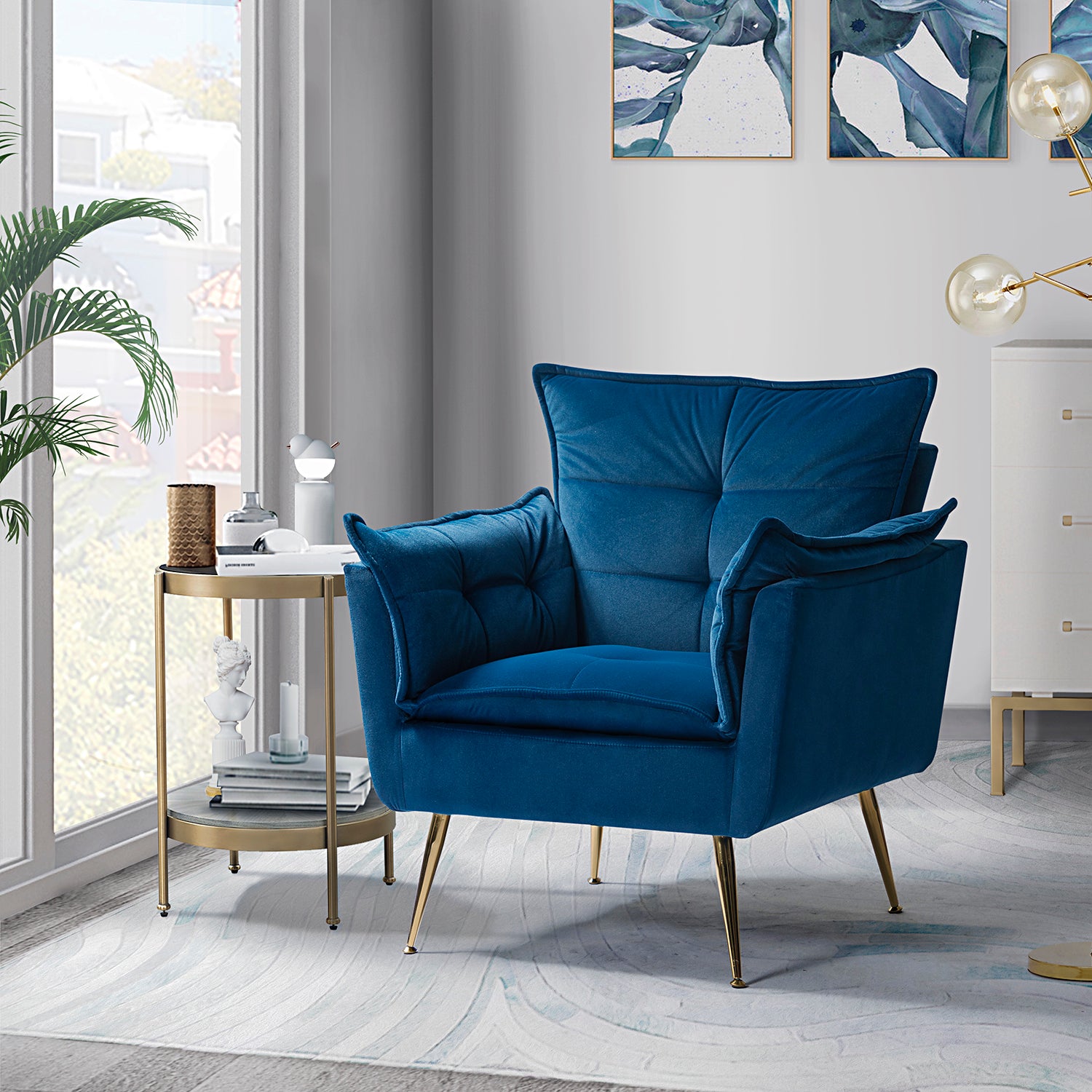 Ilia Armchair in Navy