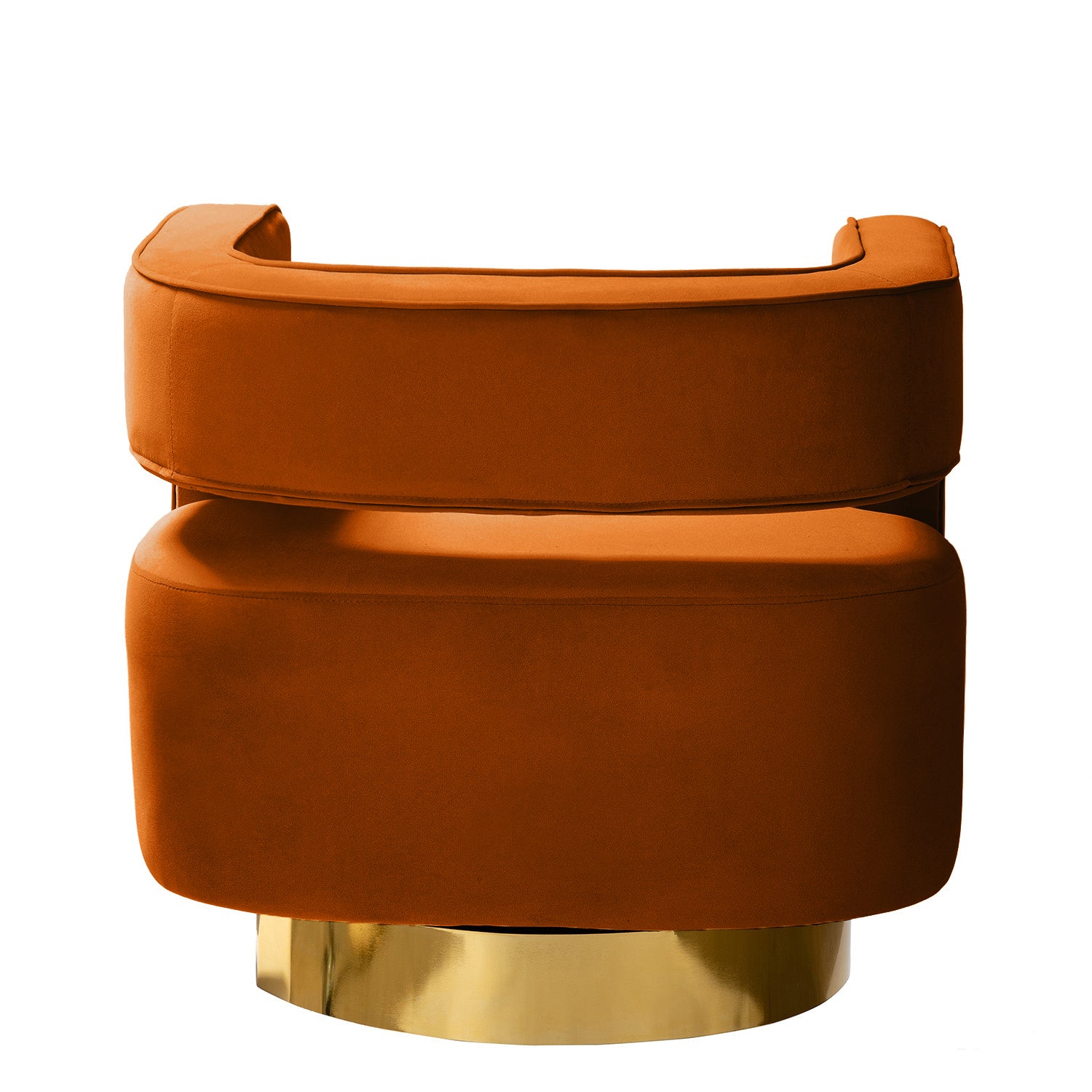 Blanca Swivel Barrel Chair in Orange