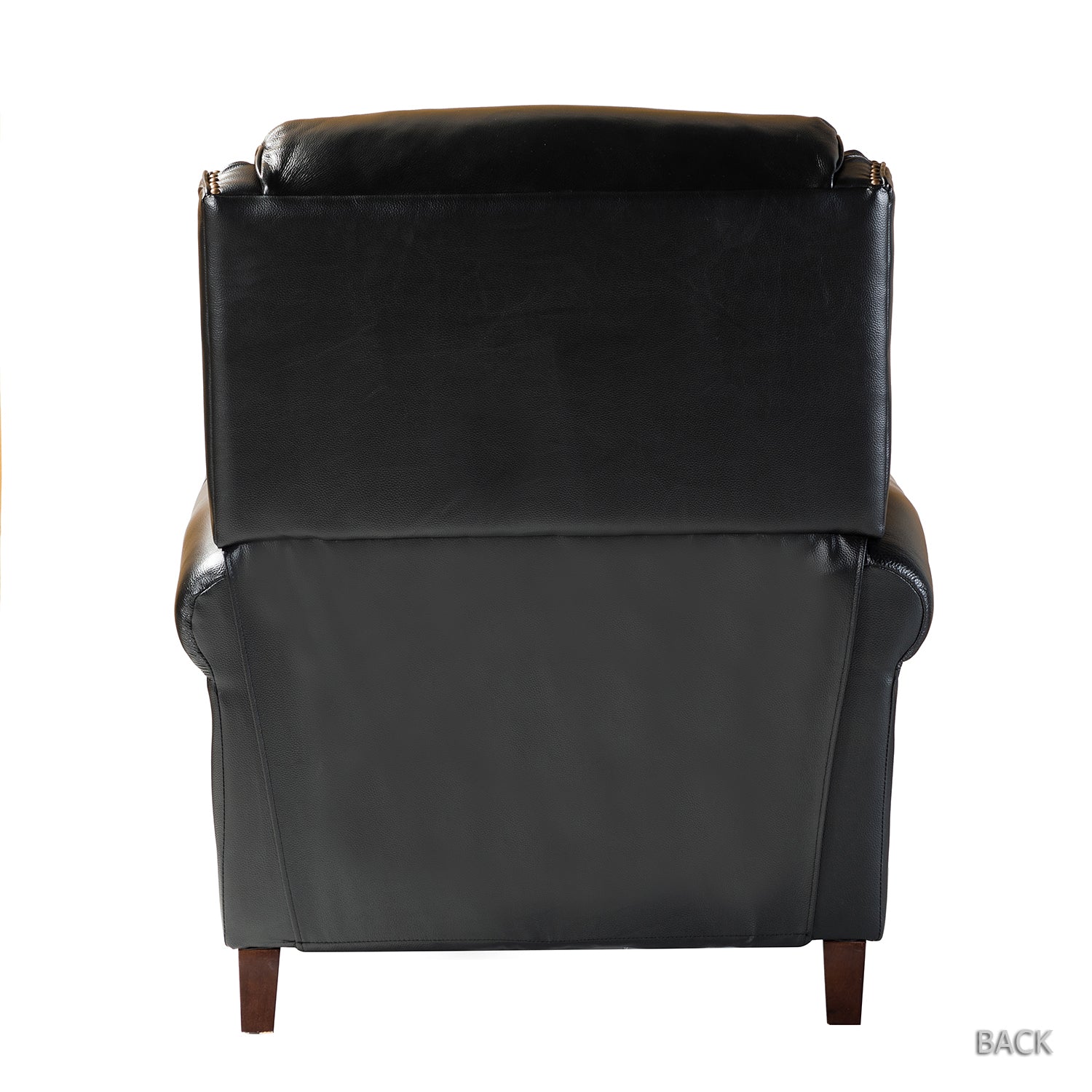 Franco Genuine Leather Recliner in Black