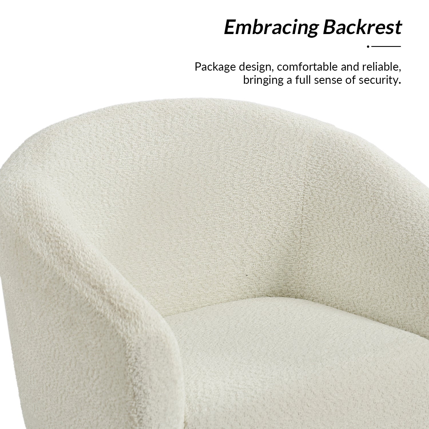 George Modern Boucle Armchair in Ivory