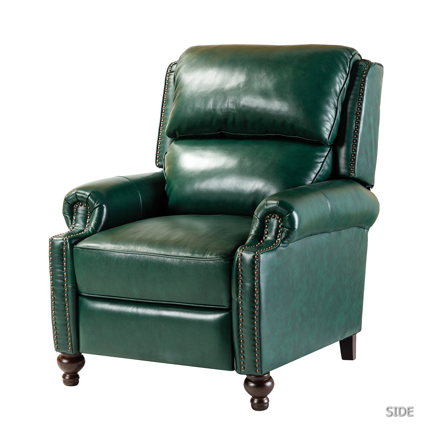Franco Genuine Leather Recliner in Green