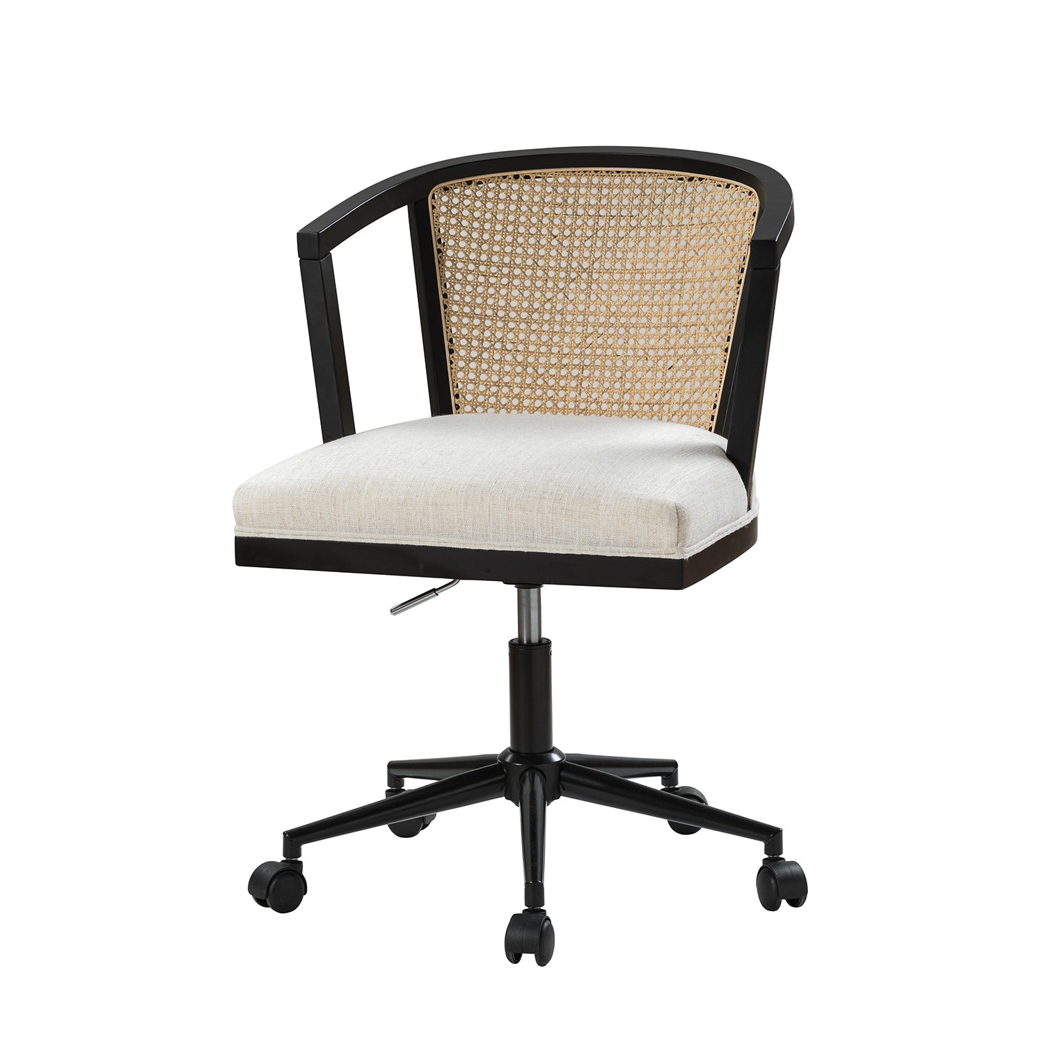 Freda Rattan Task Chair- in Black