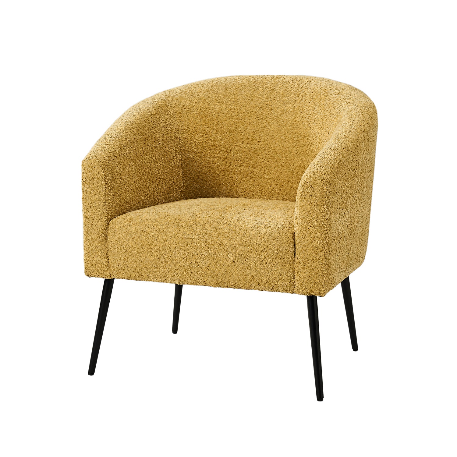 George Modern Boucle Armchair in Yellow