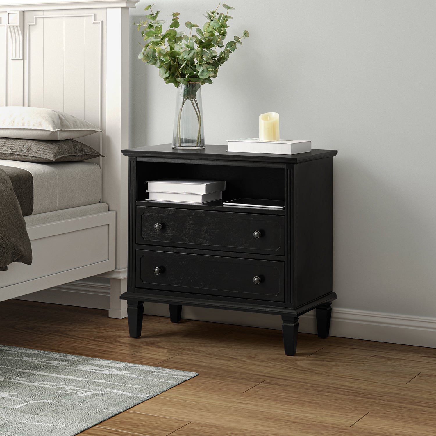 Davide Nightstand in Black
