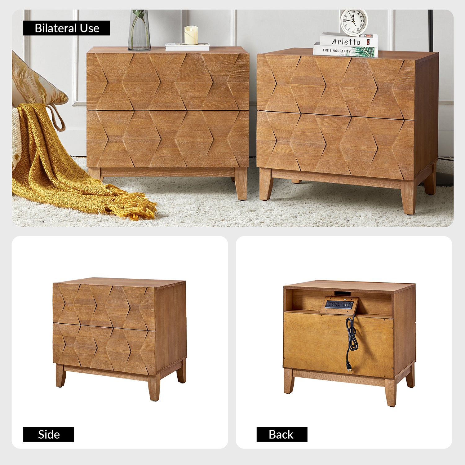 Helga Nightstand in Seadrift