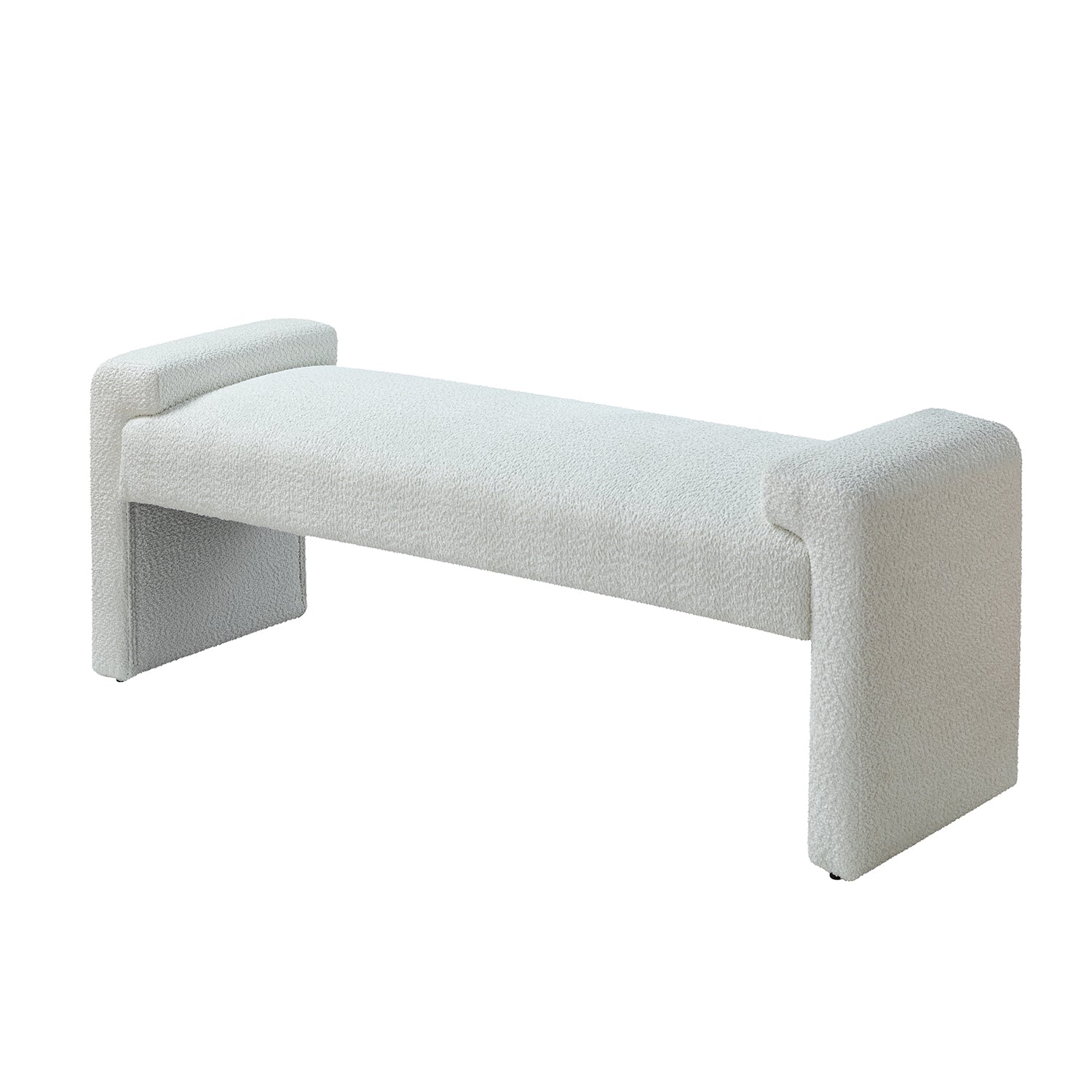 Severin Upholstered Bench in Ivory