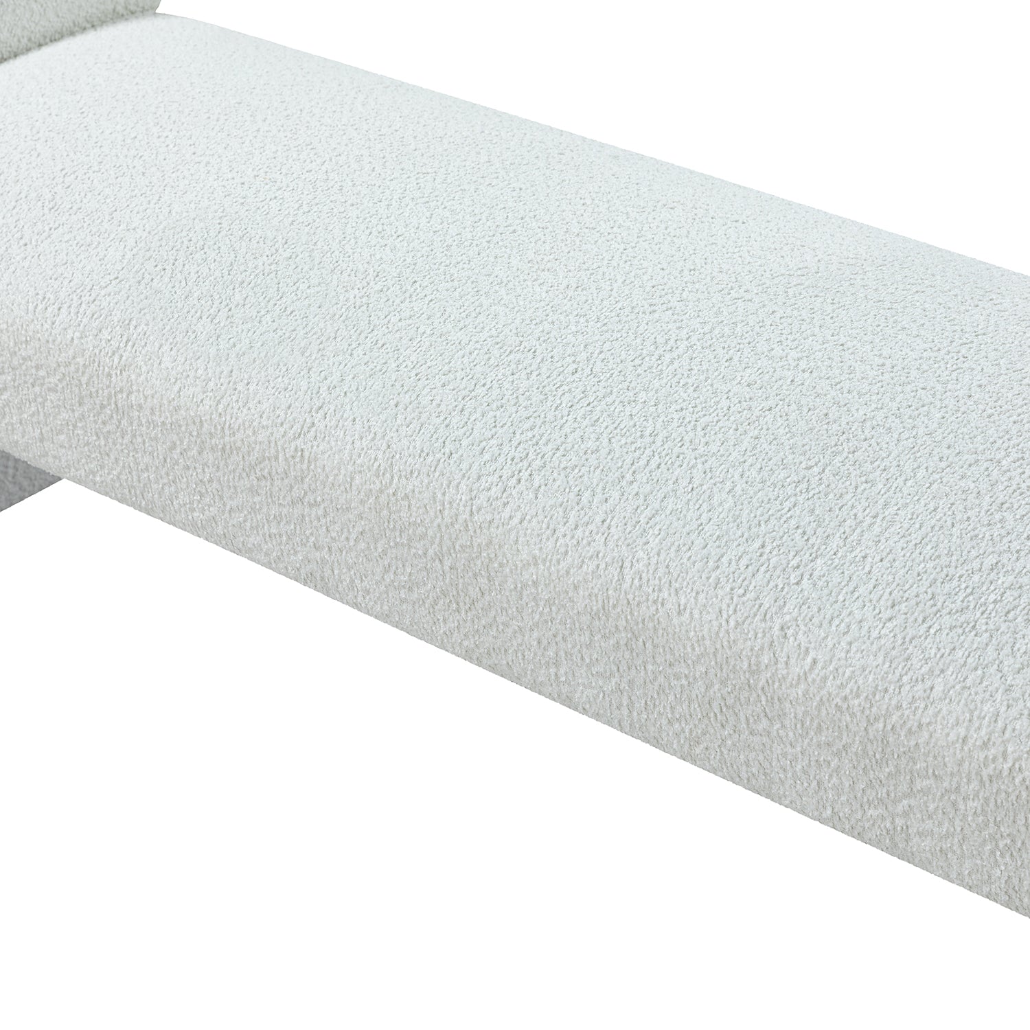 Severin Upholstered Bench in Ivory