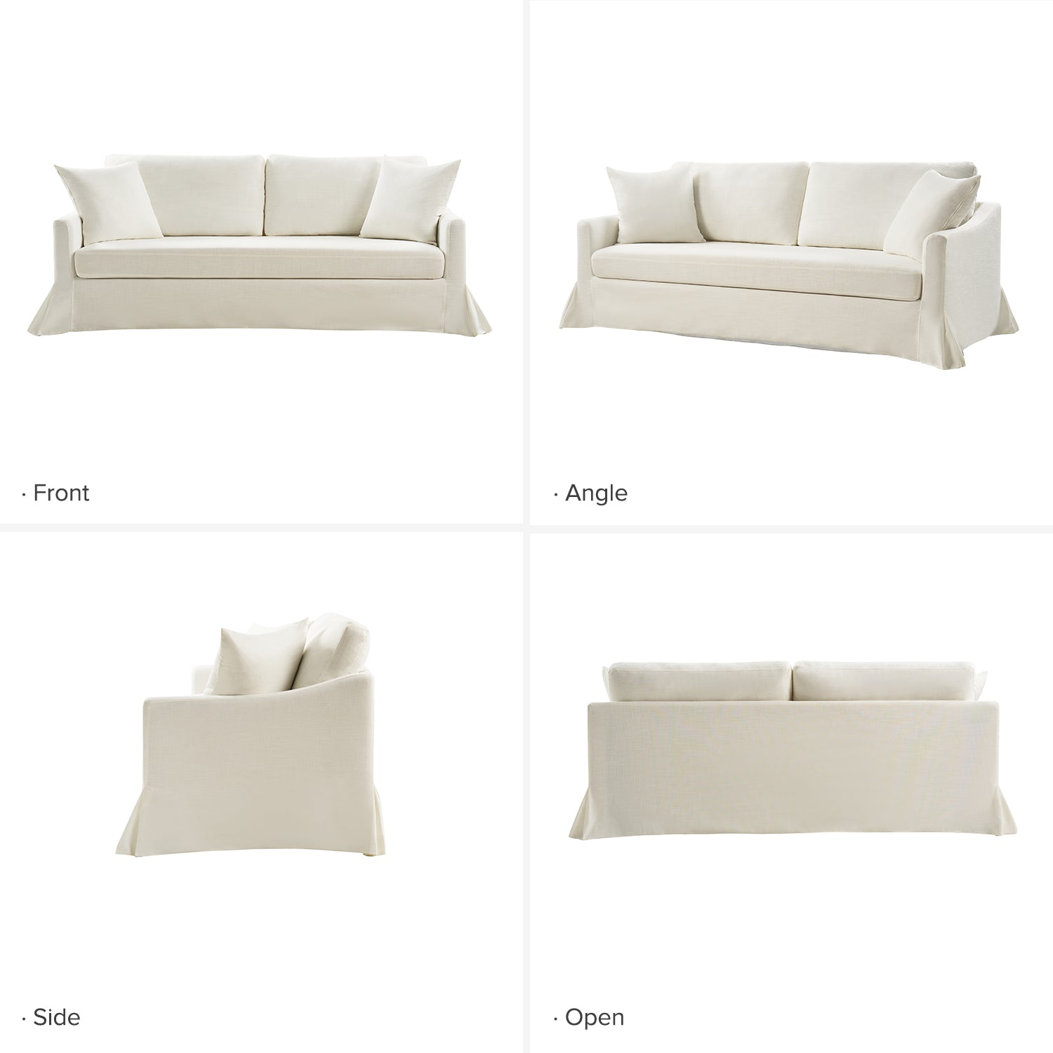 Patrice Slipcovered Sofa in White