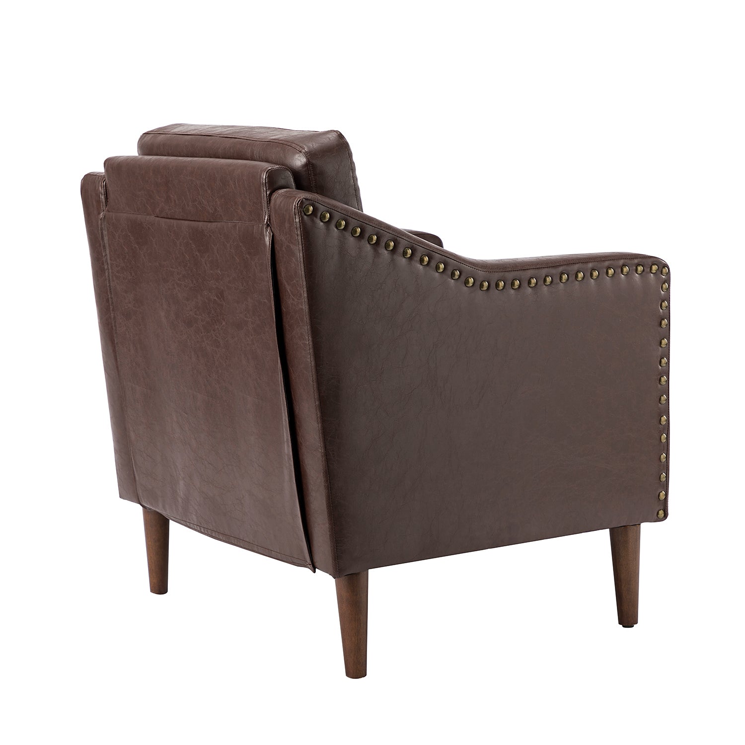 Bonita Vegan Leather Armchair in Brown