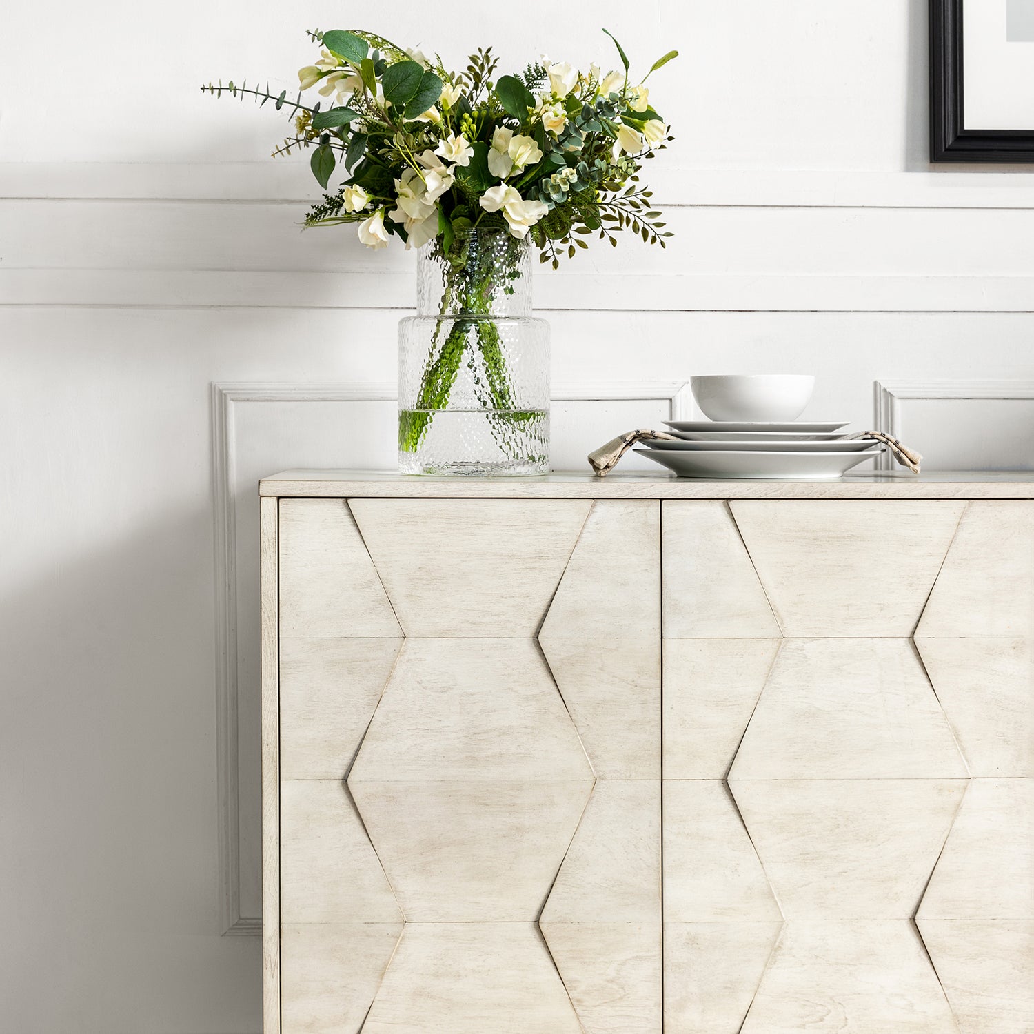Bulanini Wide Sideboard in White