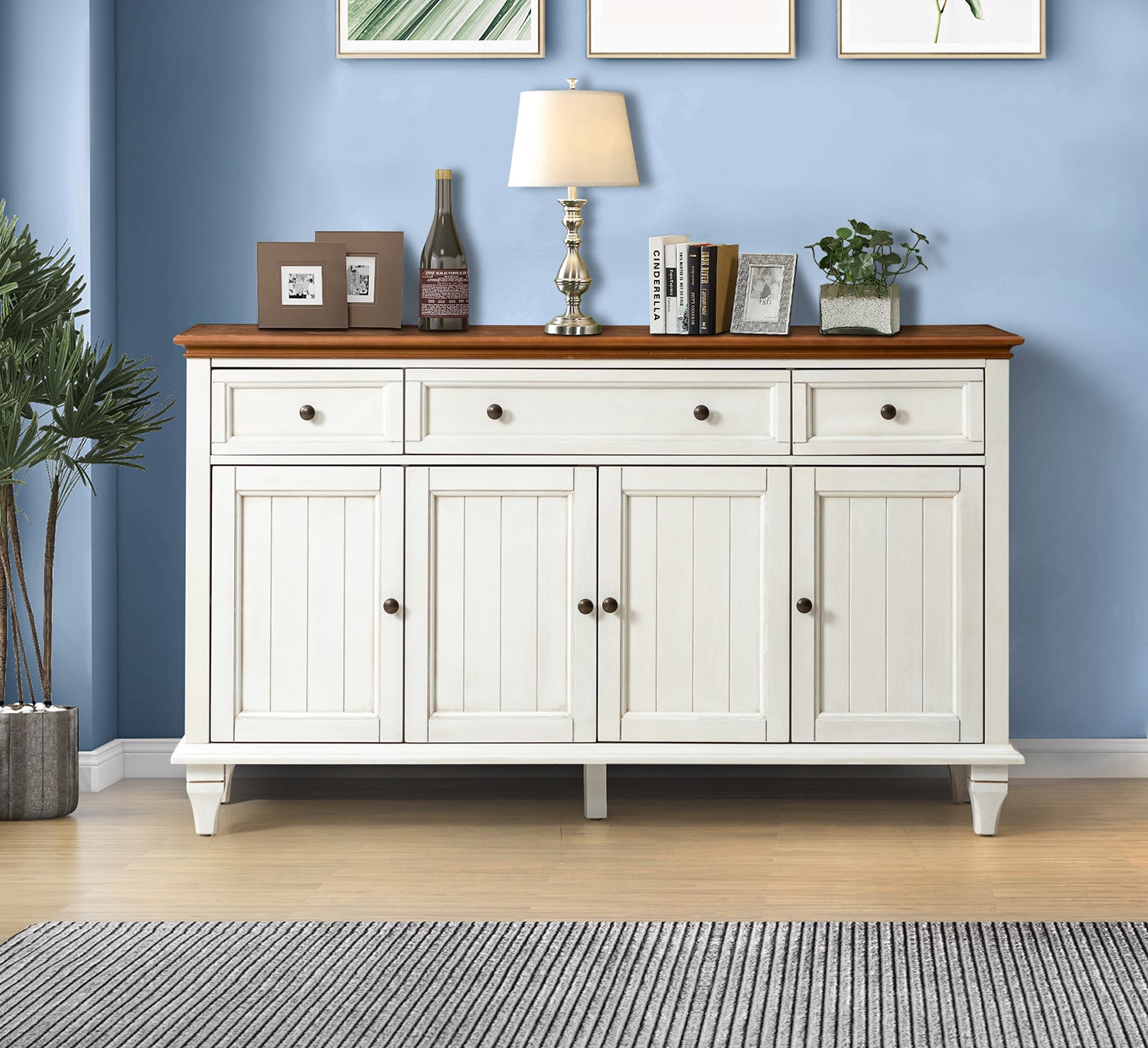 Hainrich 3 Drawer Sideboard in White