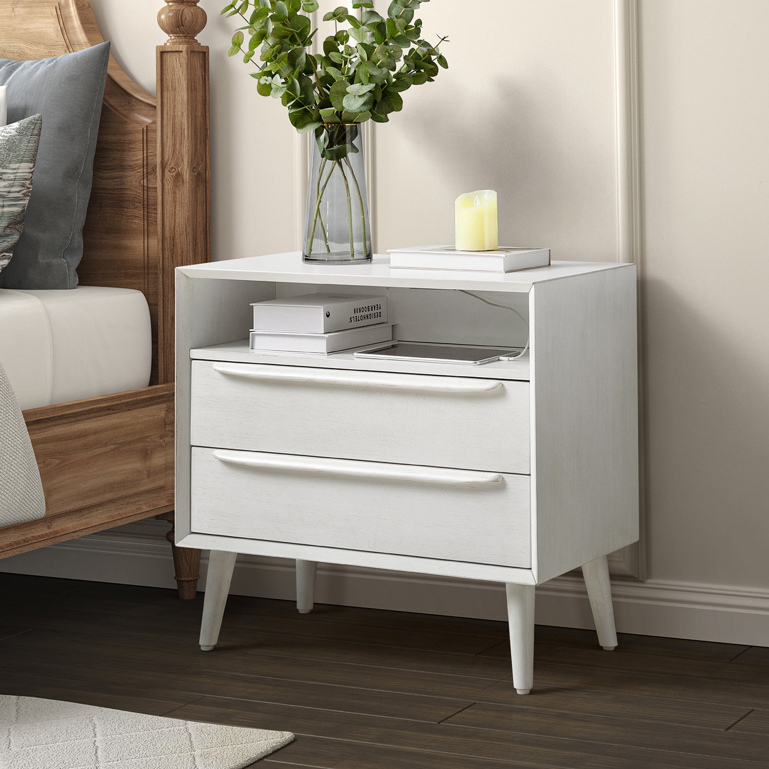 Frieda Nightstand in White