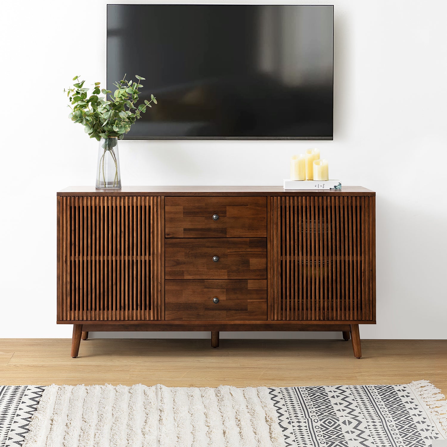 Julius 3-Drawer Sideboard in Walnut