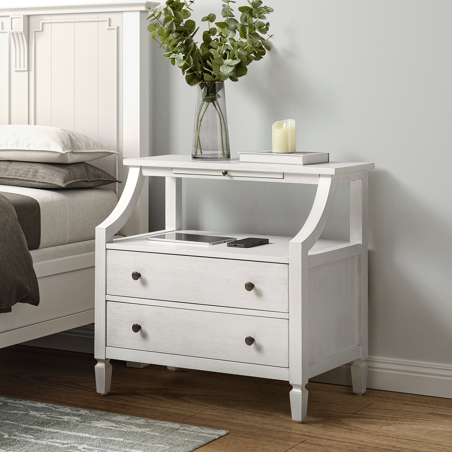 Bernadette Nightstand in White