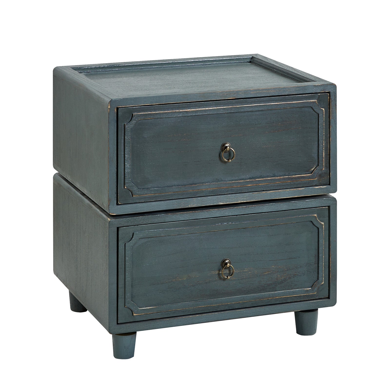 Nicole 2-Drawer Nightstand in Blue