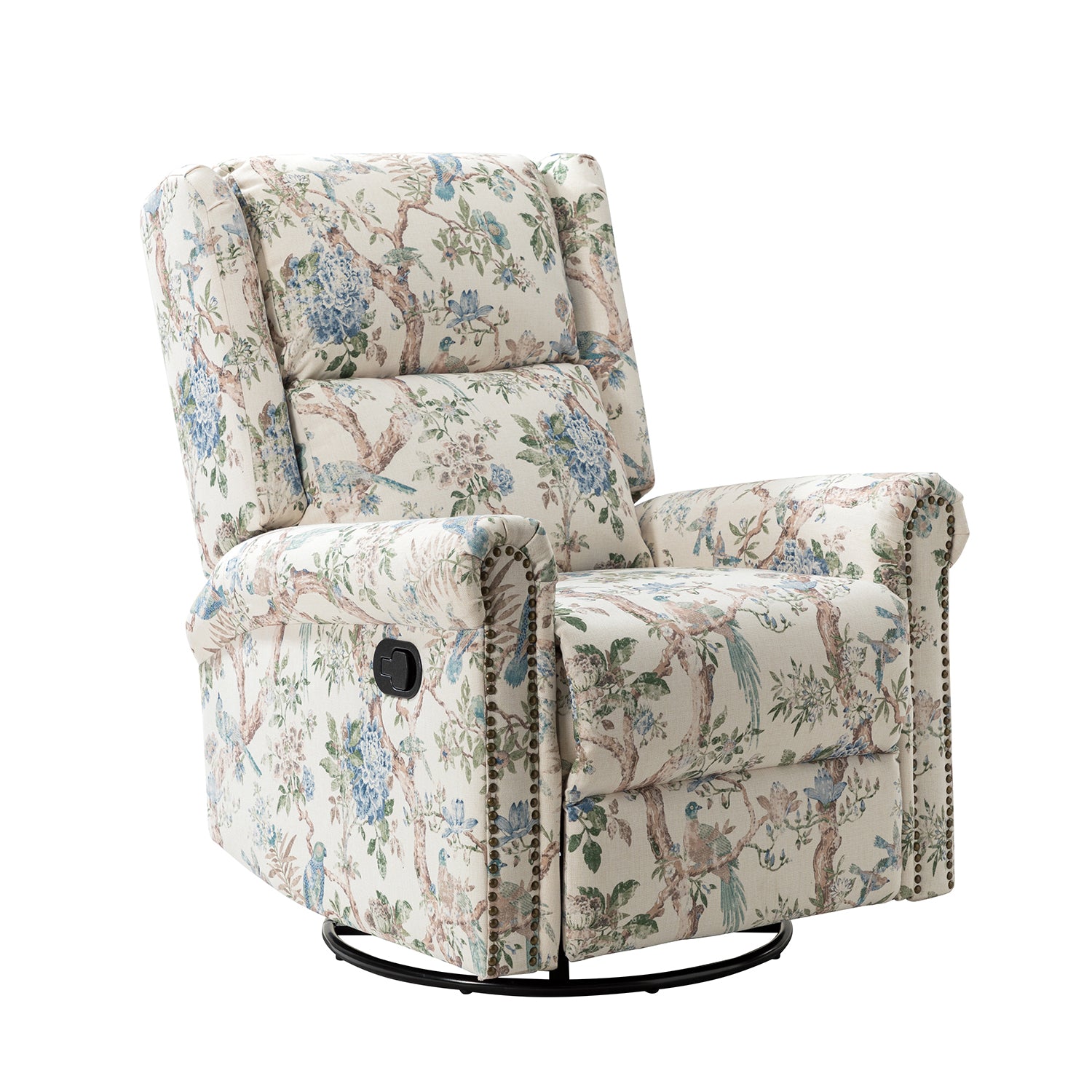 Helmut Manual Swivel Glider Recliner in Bird