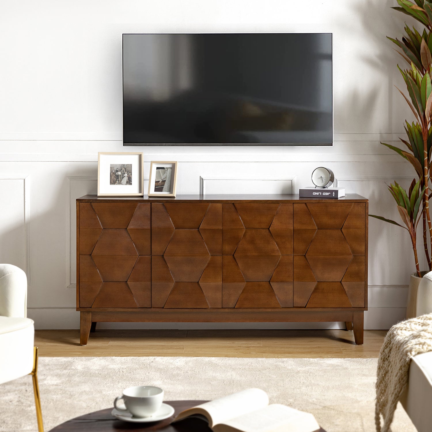 Bulanini Wide Sideboard in Walnut