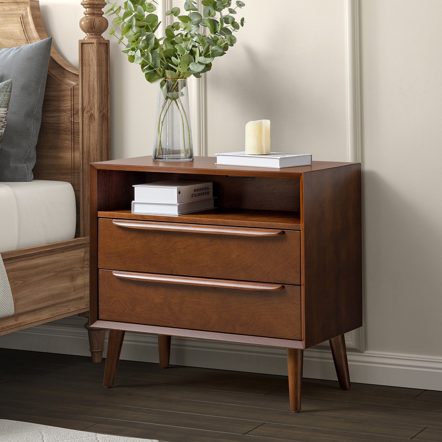 Frieda Nightstand in Walnut