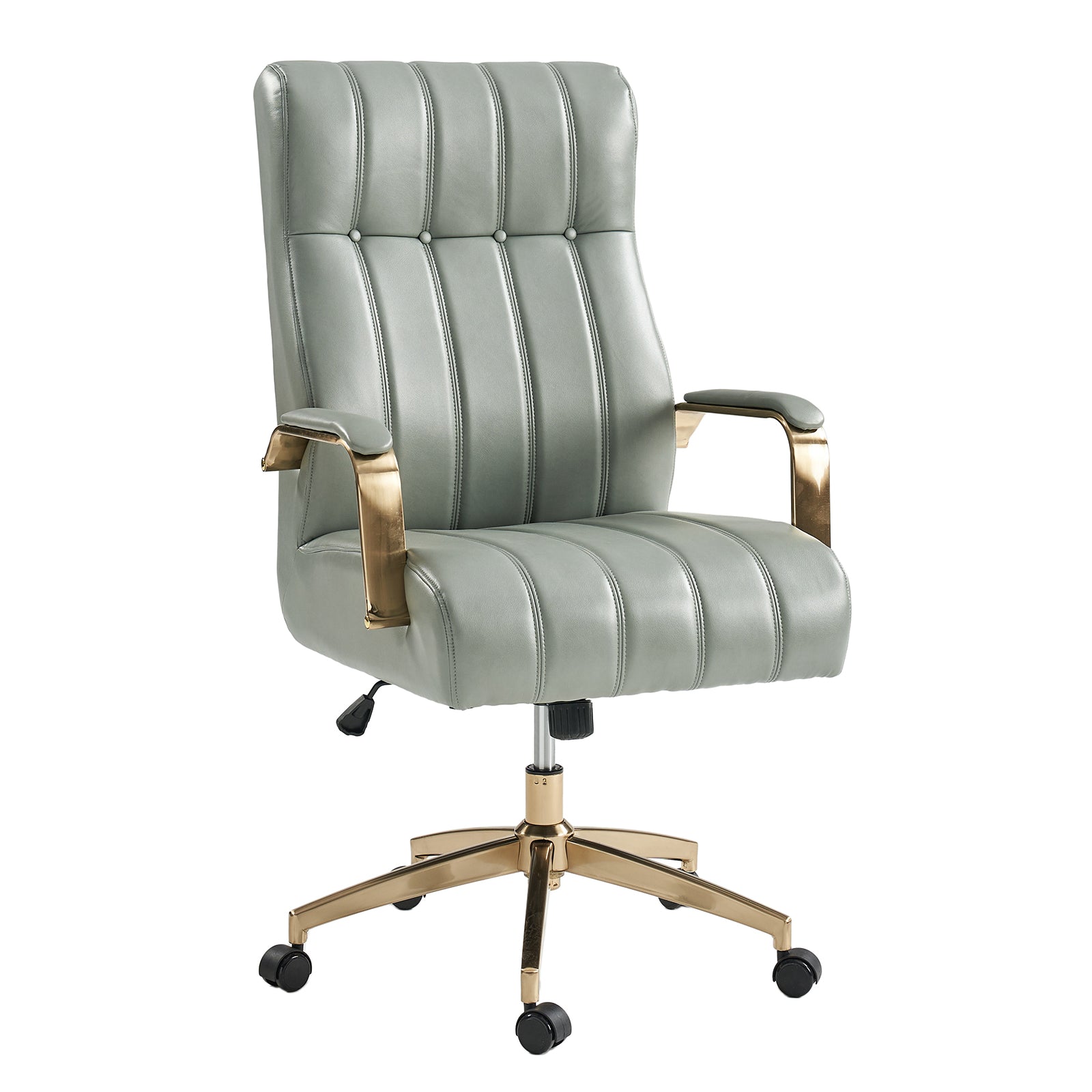 Conan Leather Ergonomic Executive Office Chair in Sage