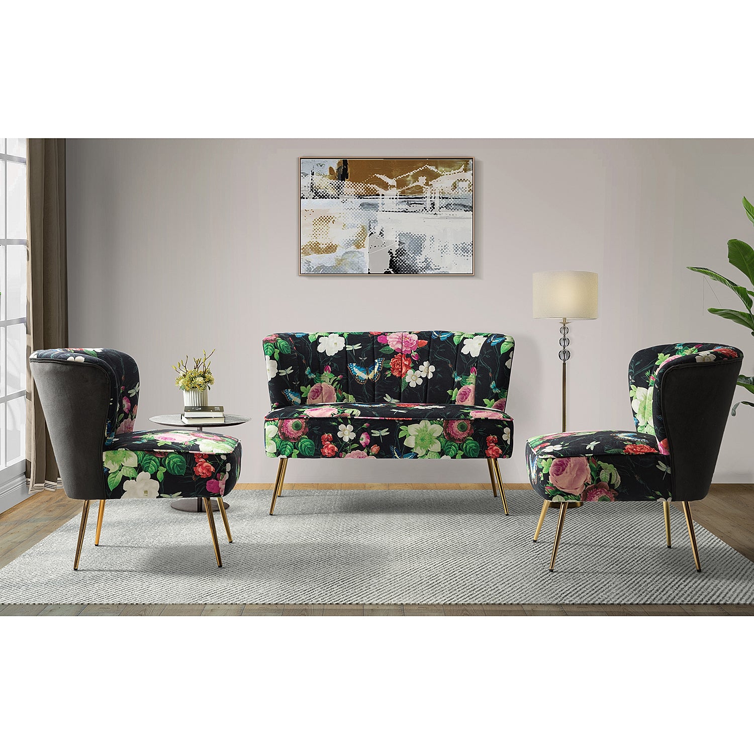 Cuneo Loveseat in Black