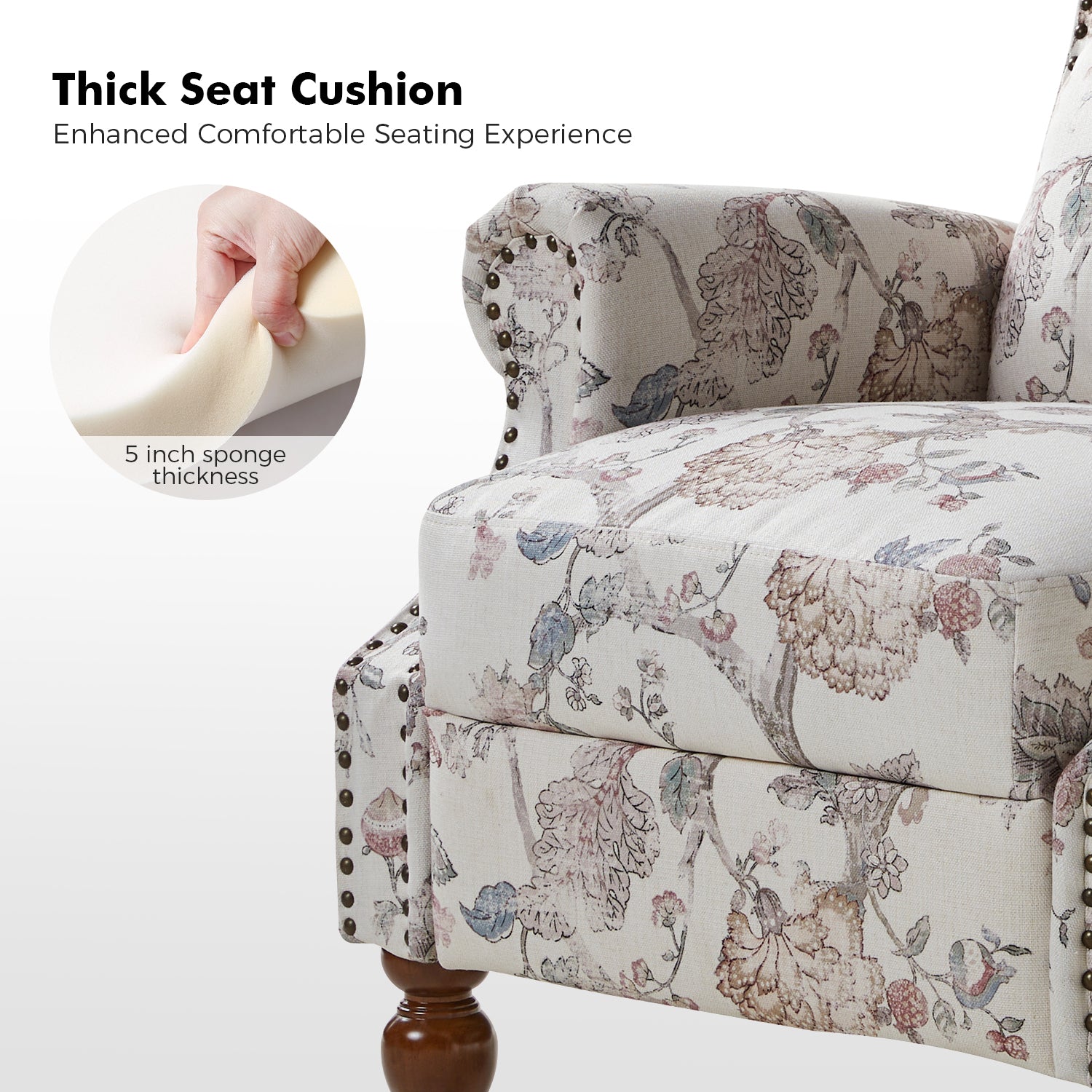 Rosalie Manual Recliner in Navy