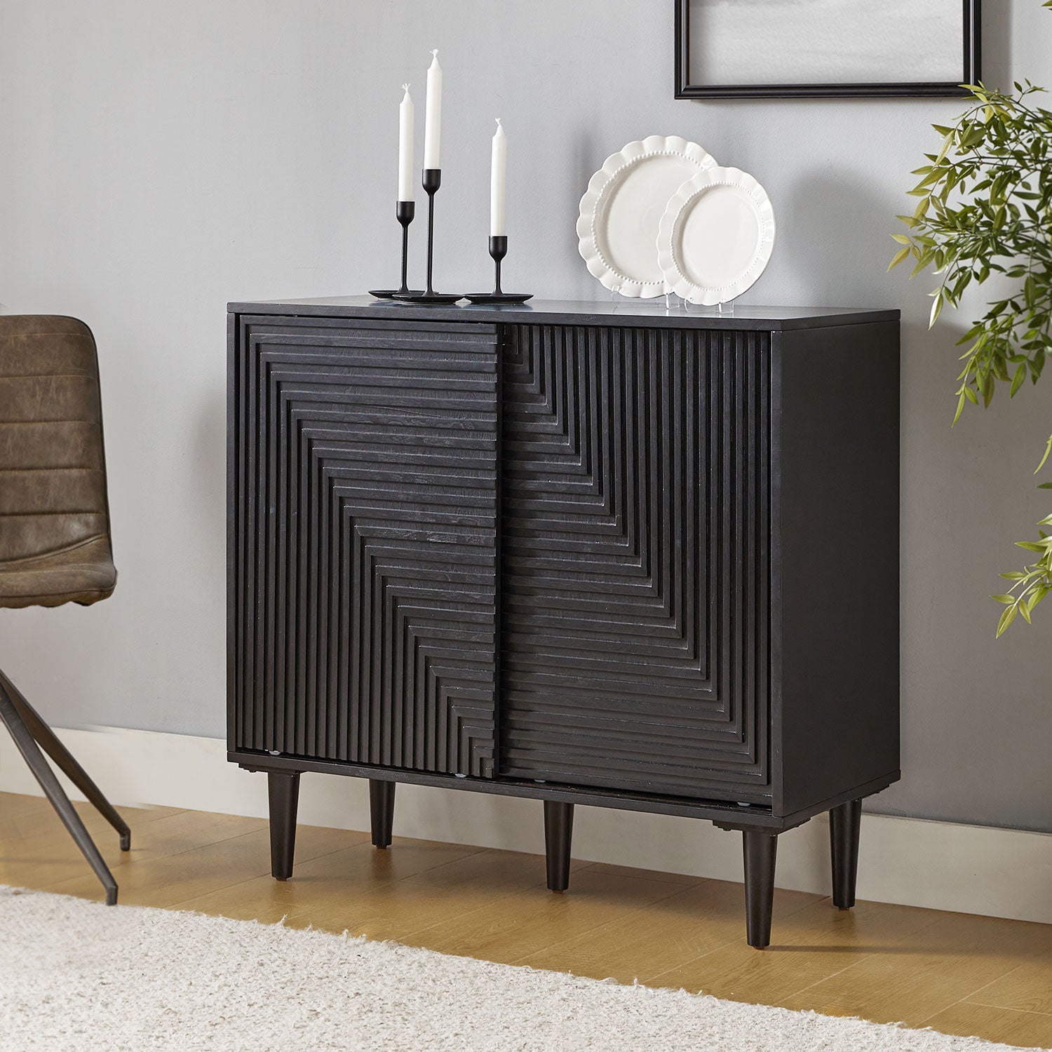 Undine Accent Cabinet in Black