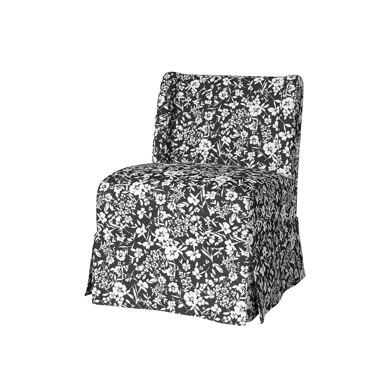 Edwin Slipcovered Chair in Black