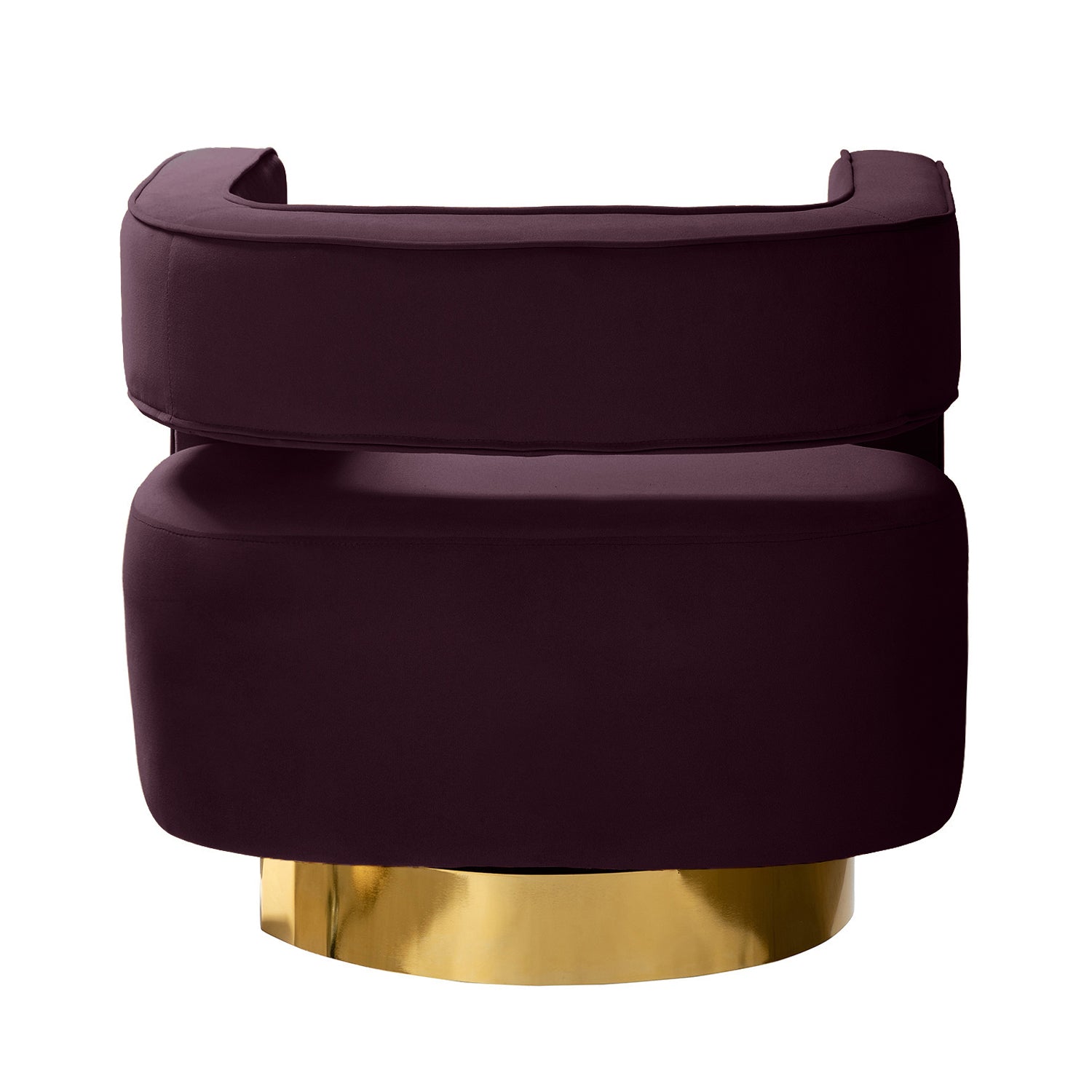 Blanca Swivel Barrel Chair in Purple